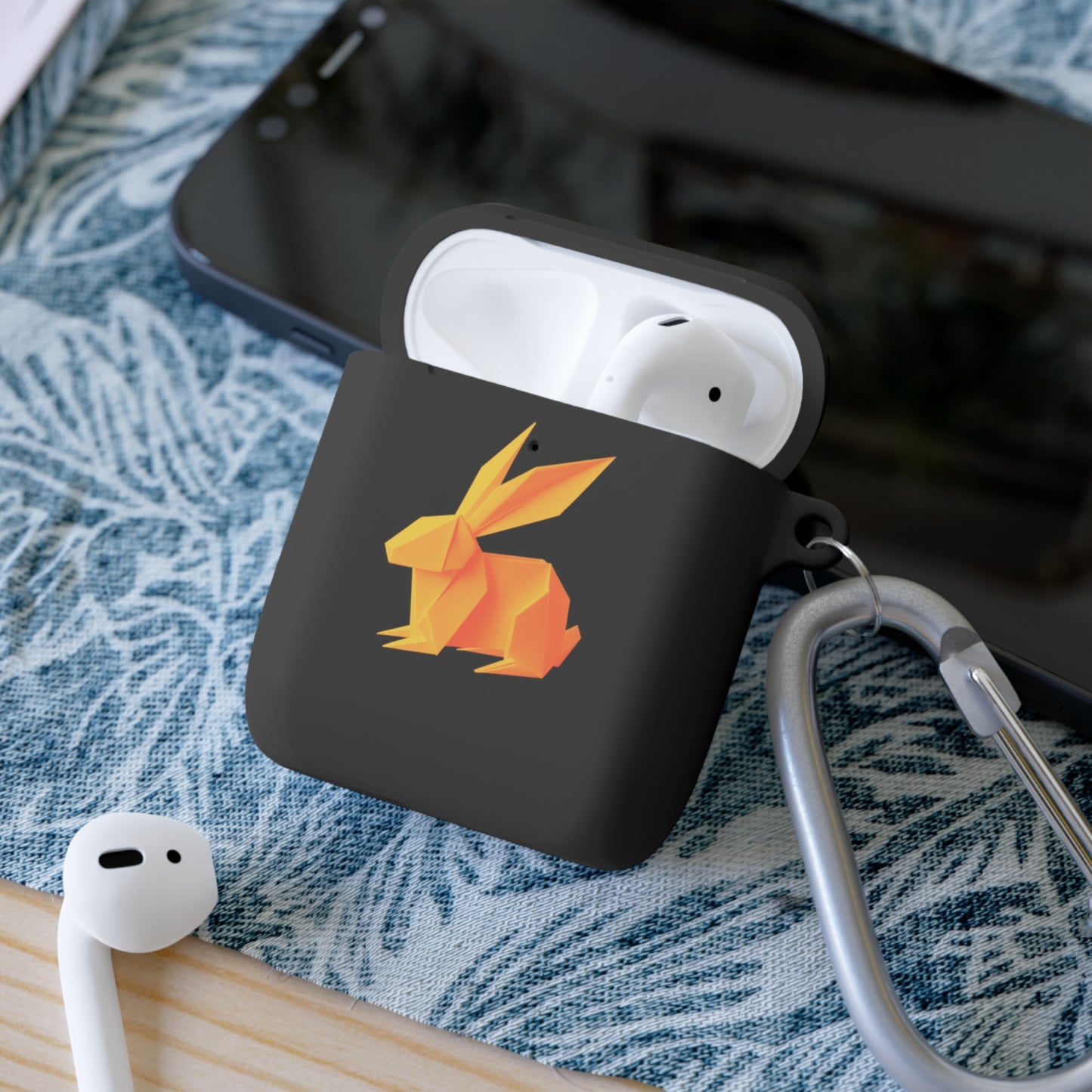 Origami Orange Bunny AirPods and AirPods Pro Case Cover