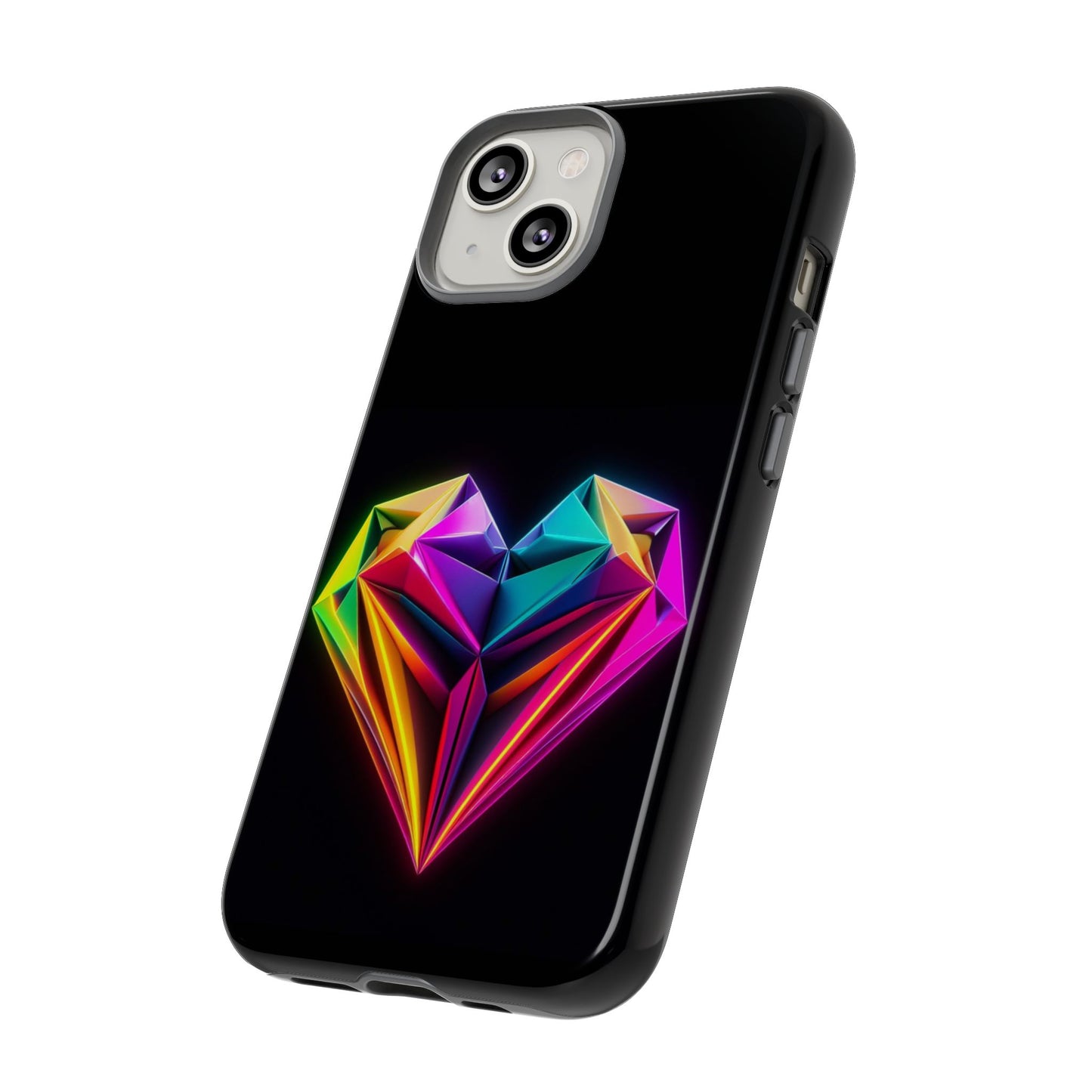 Origami Neon Heart Tough Cases iPhone/Google/Samsung