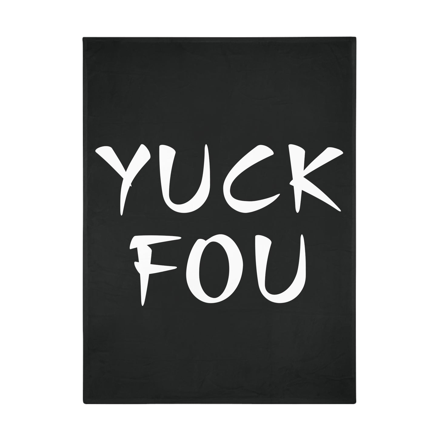 Yuck Fou Plush Fleece Blanket - Black