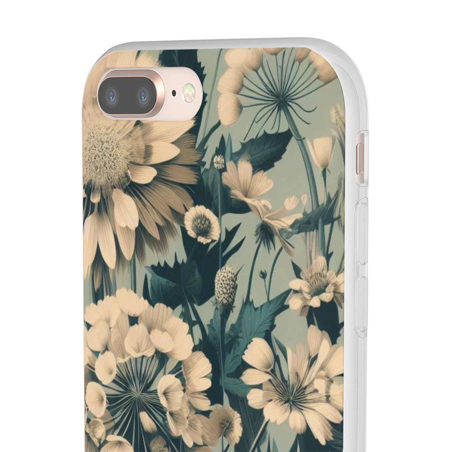 Blue & Cream Flowers Flexi Cases