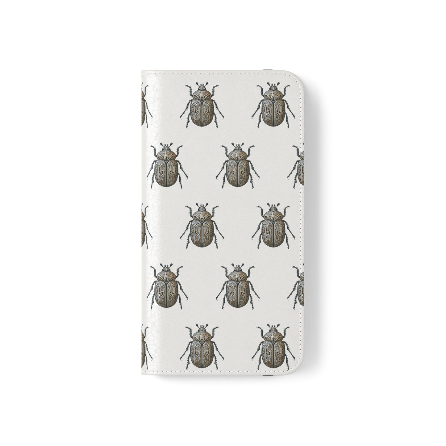 Carved Beetle Flip Cases for iPhone/Samsung - white