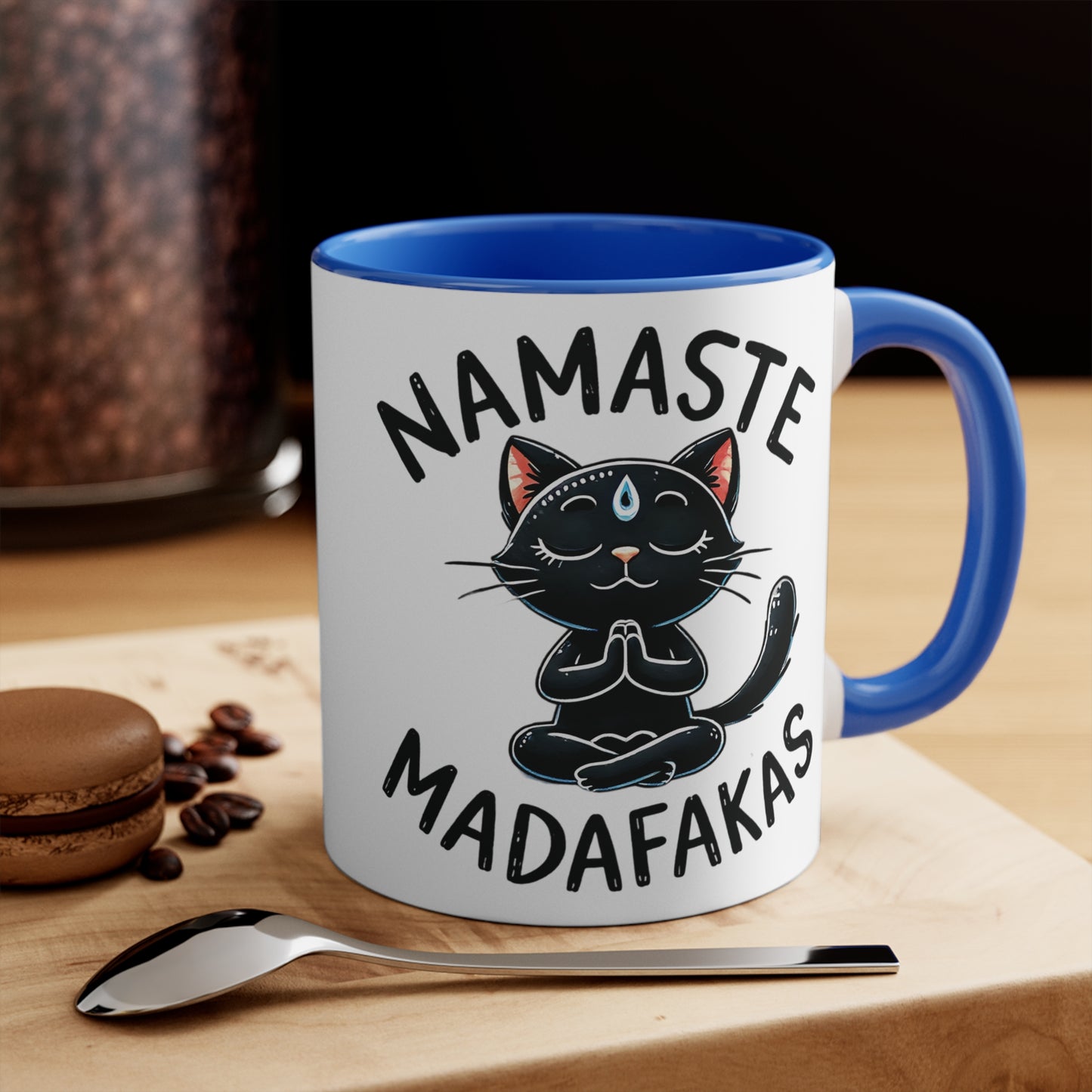 Namaste Madafakas Color Accent Mug 11oz - Zen Meditation Gift