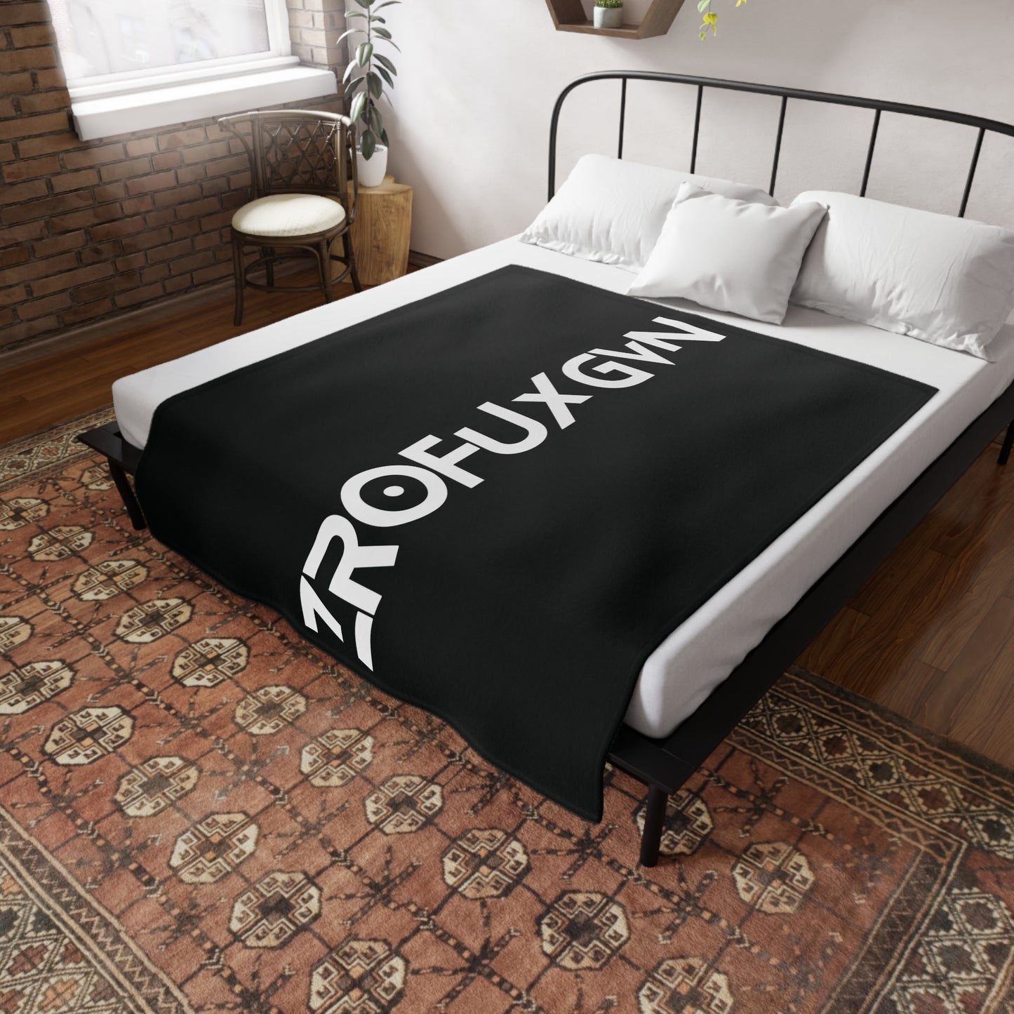 ZROFUXGVN Plush Fleece Blanket - Black