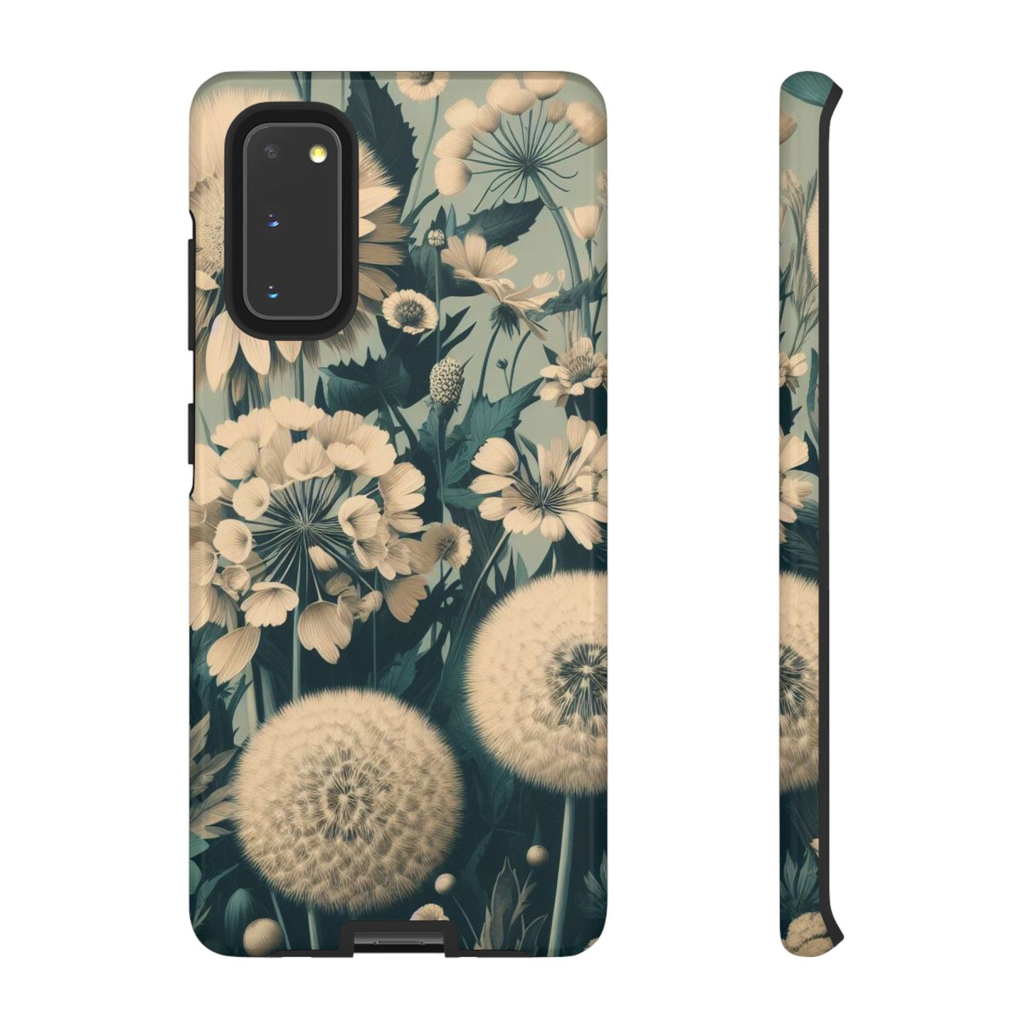 Blue & Cream Flowers Tough Cases iPhone/Google/Samsung