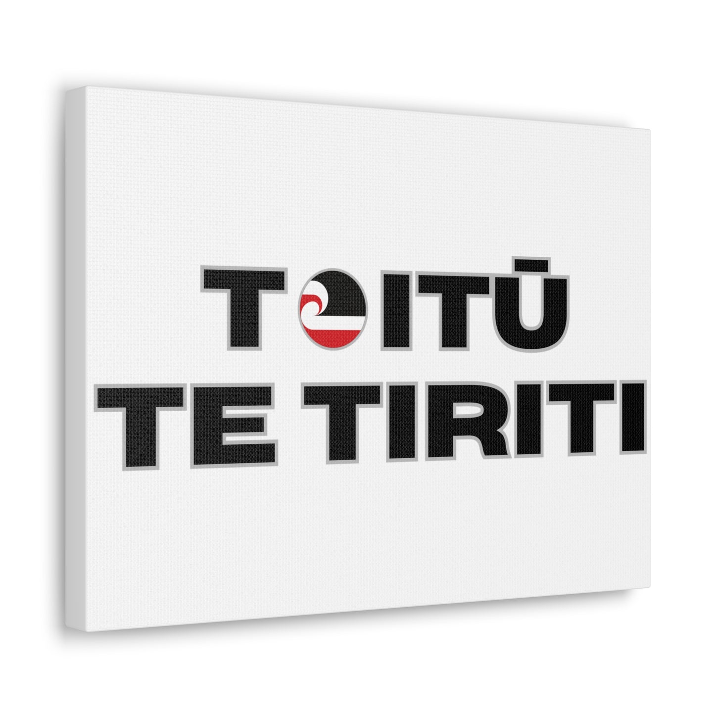 Toitū Te Tiriti Classic Canvas - White