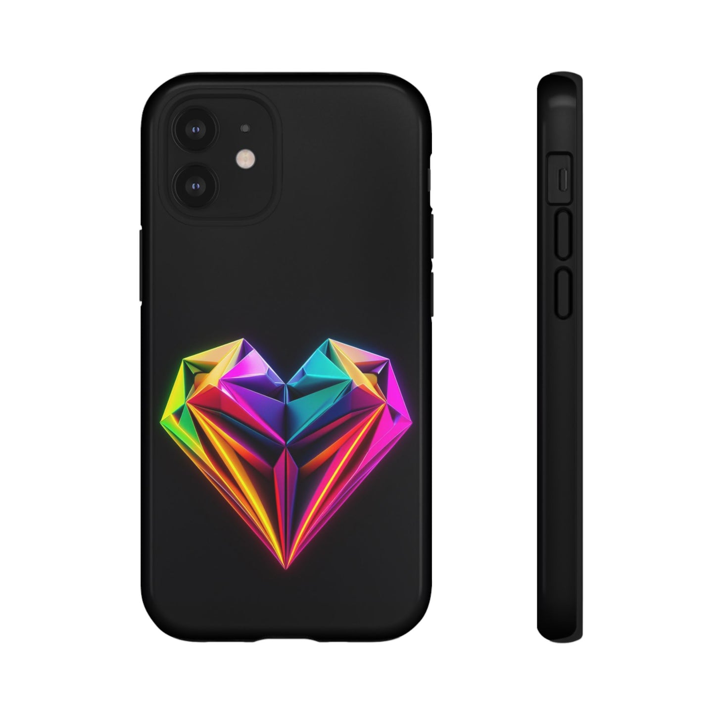 Origami Neon Heart Tough Cases iPhone/Google/Samsung