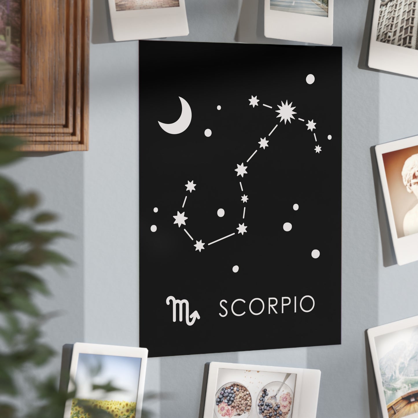 Scorpio Starmap Unframed Prints - black