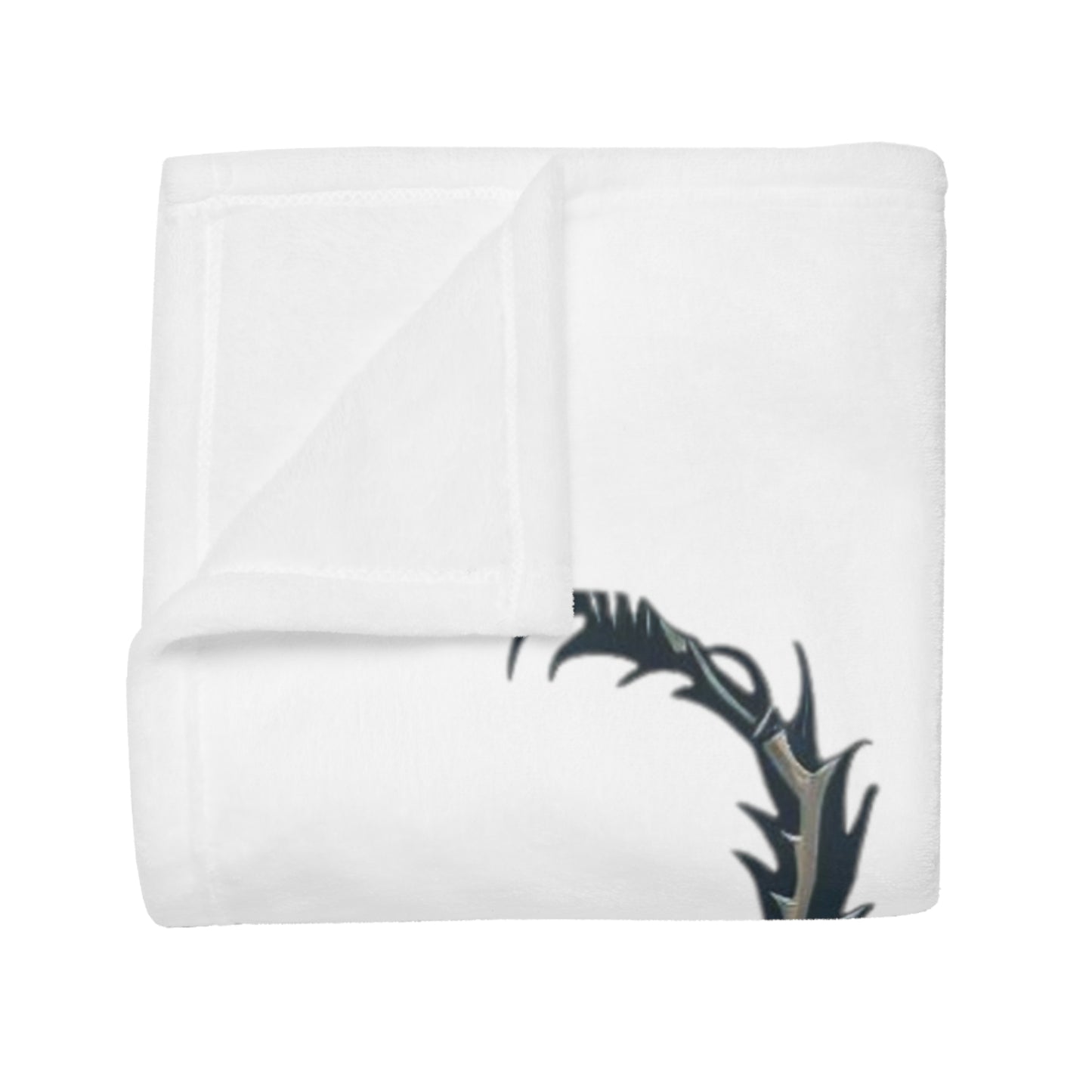 Carved Beetle - White Plush Fleece Blanket