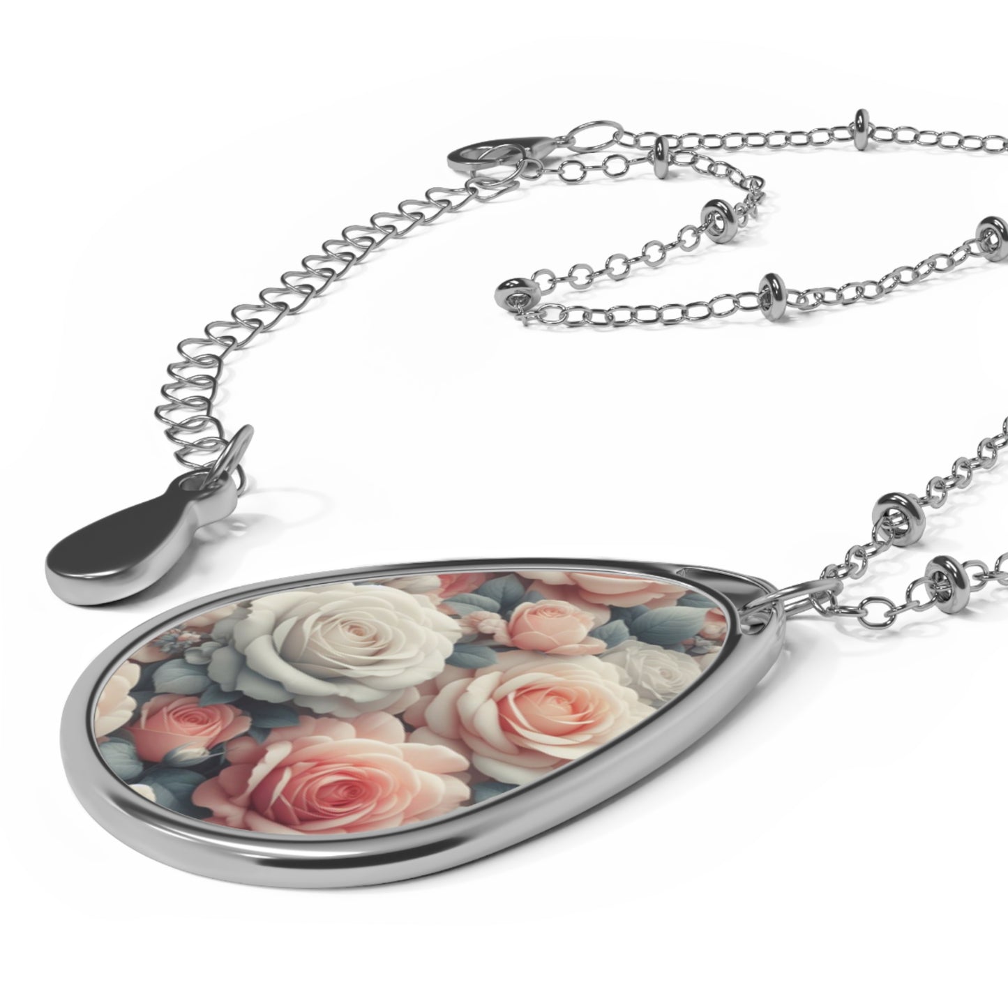 Roses #1 Oval Necklace