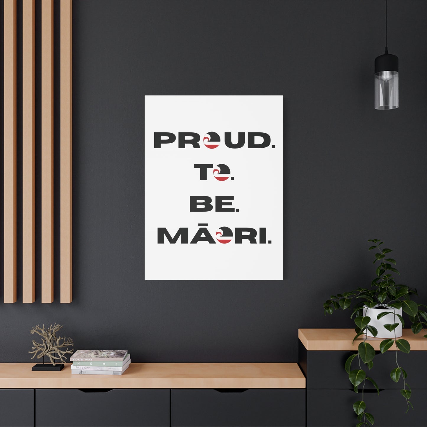 Proud. To. Be. Māori. Classic Canvas - White