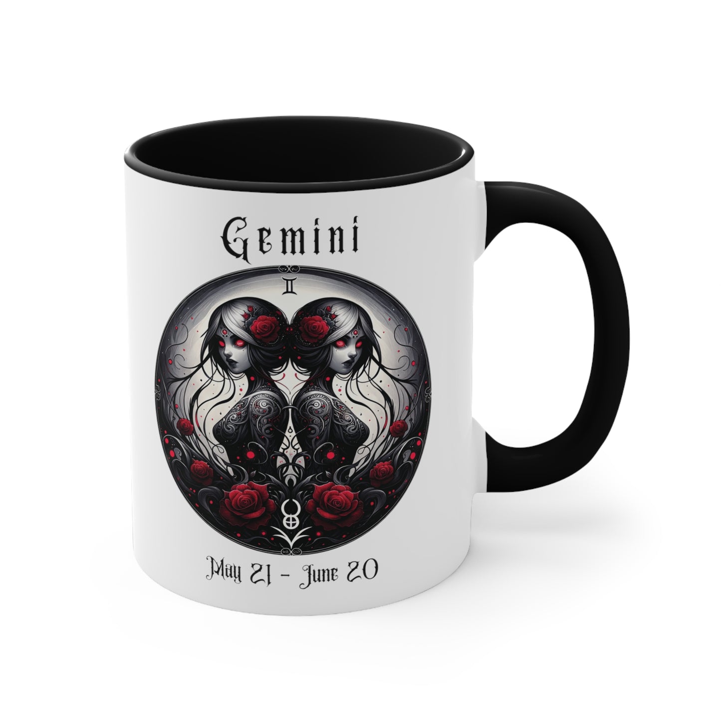 Gothic Gemini Colorful Accent Mugs, 11oz