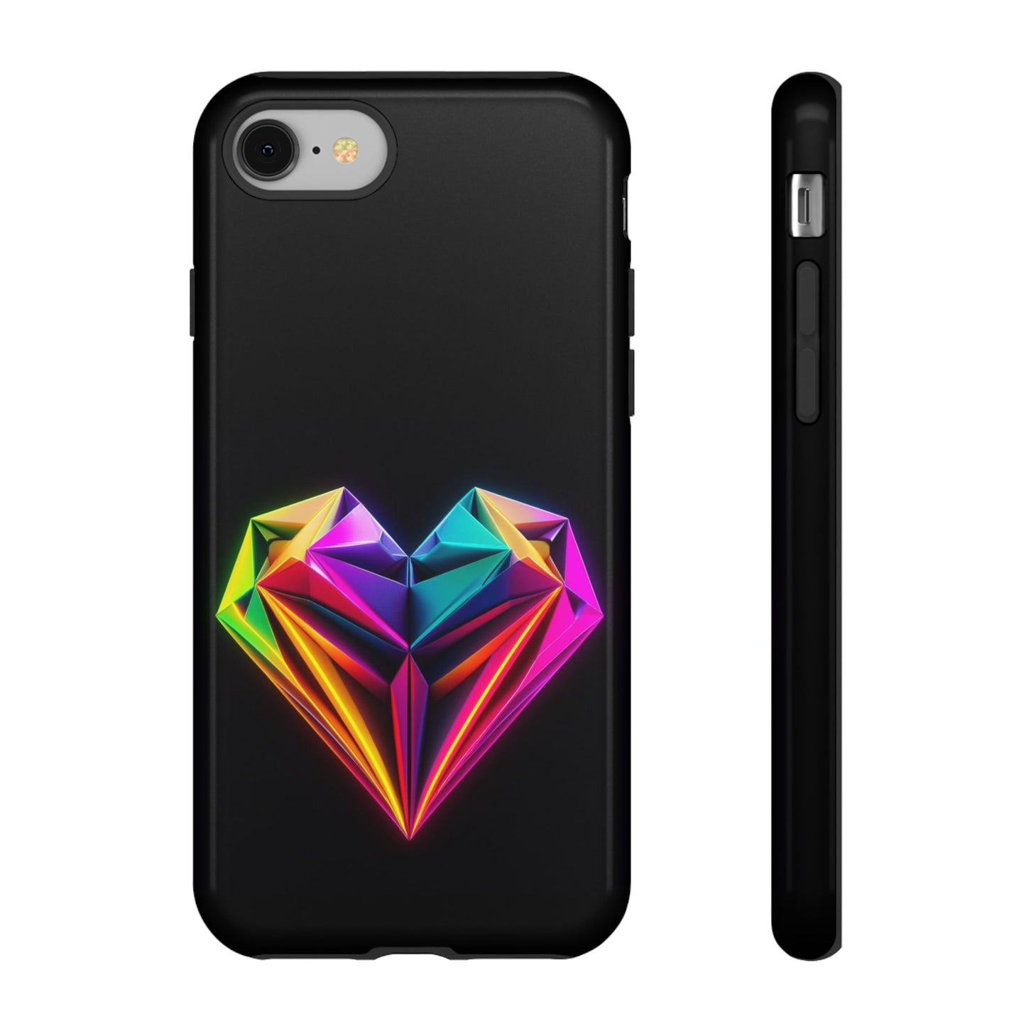 Origami Neon Heart Tough Cases iPhone/Google/Samsung