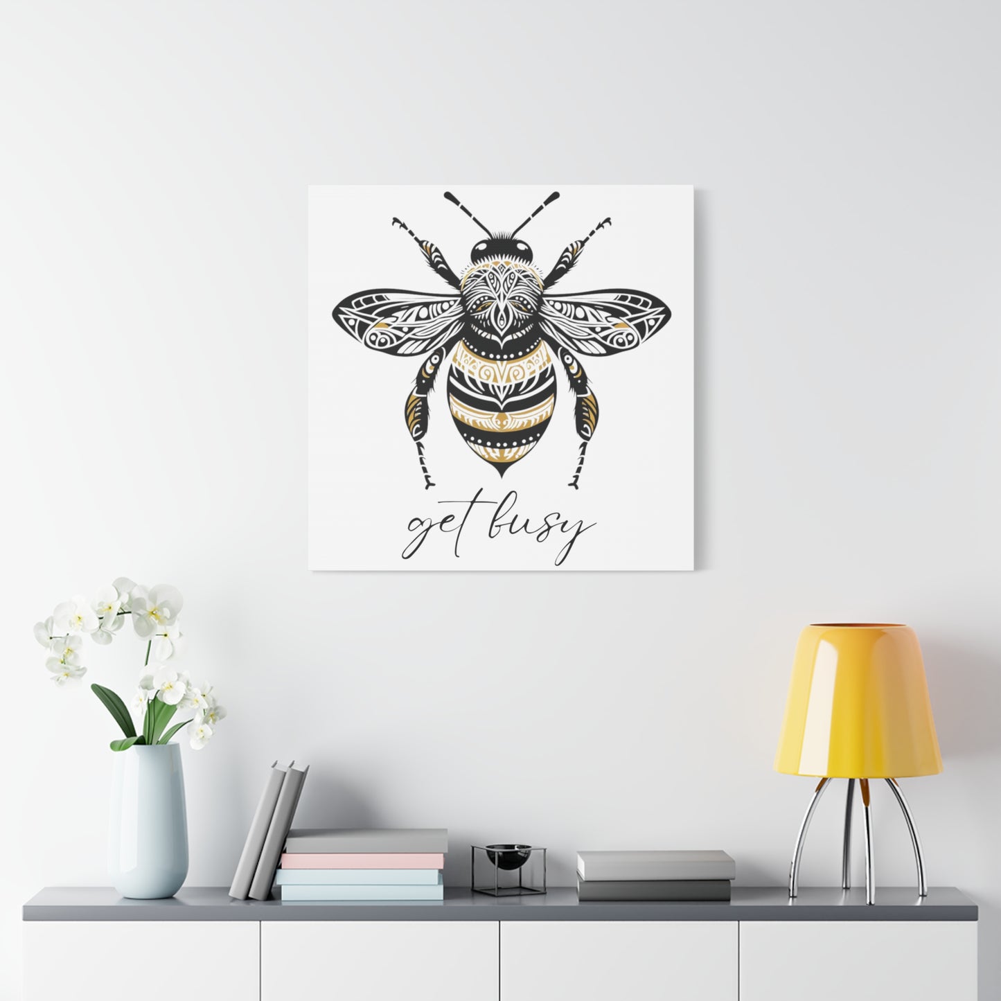 Get Busy Bee Classic Canvas - White