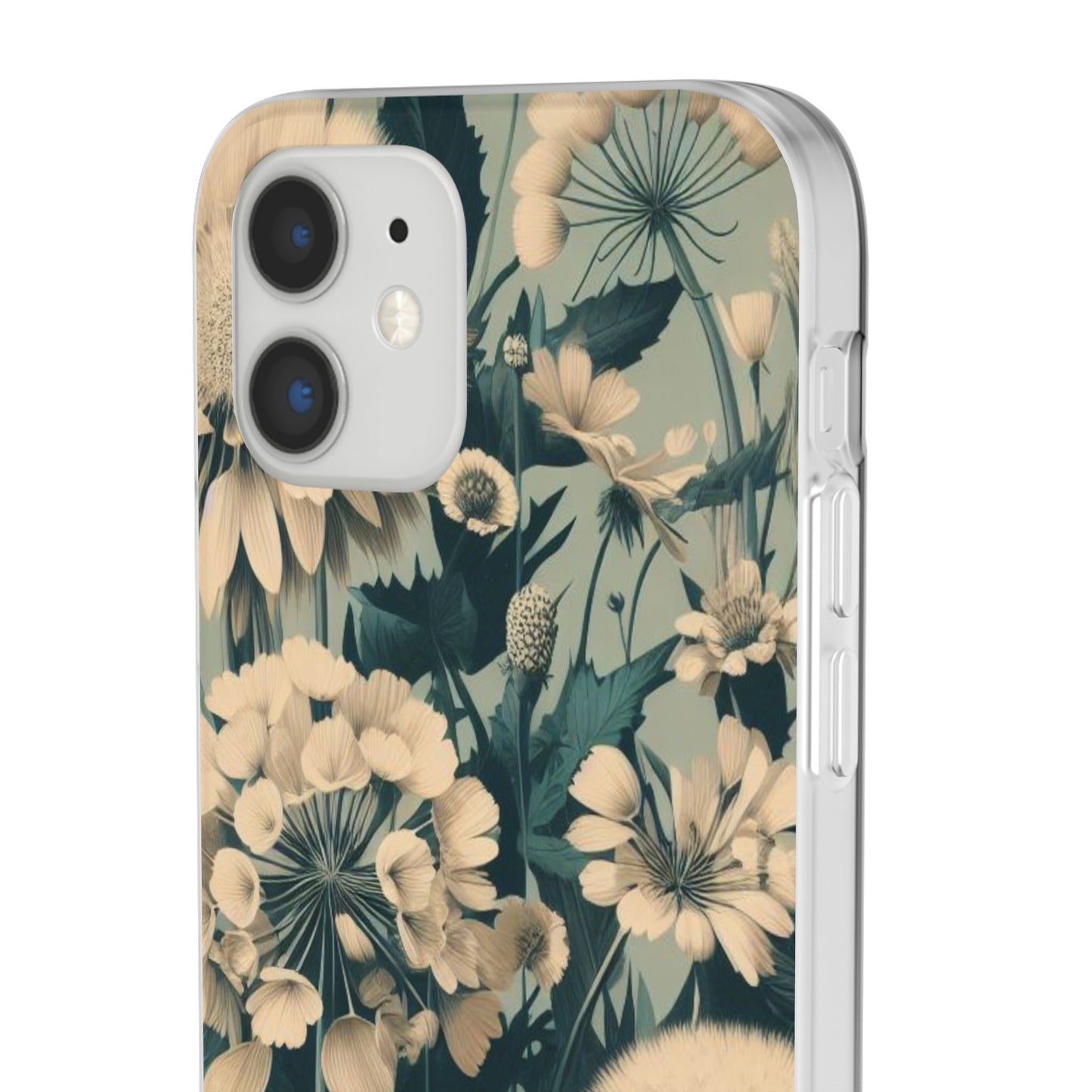 Blue & Cream Flowers Flexi Cases