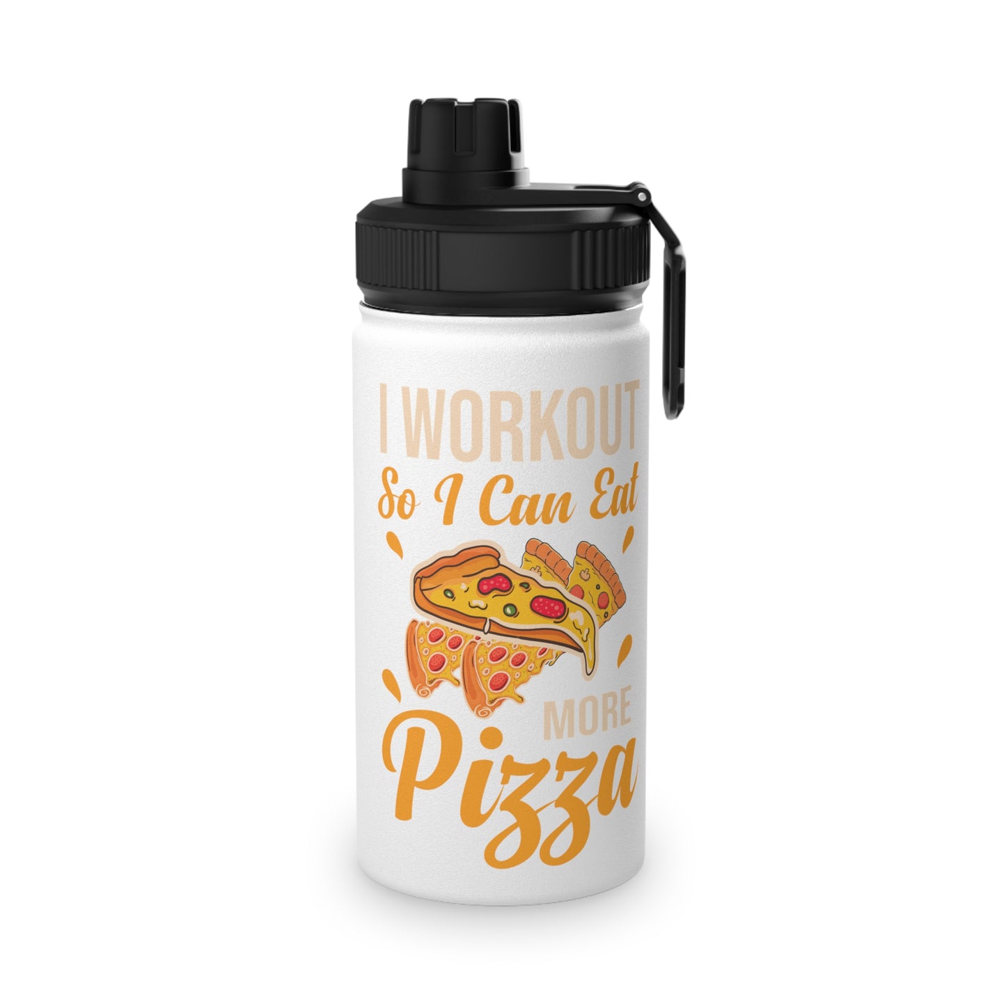 More Pizza Stainless Steel Sports Water Bottle - 3 sizes