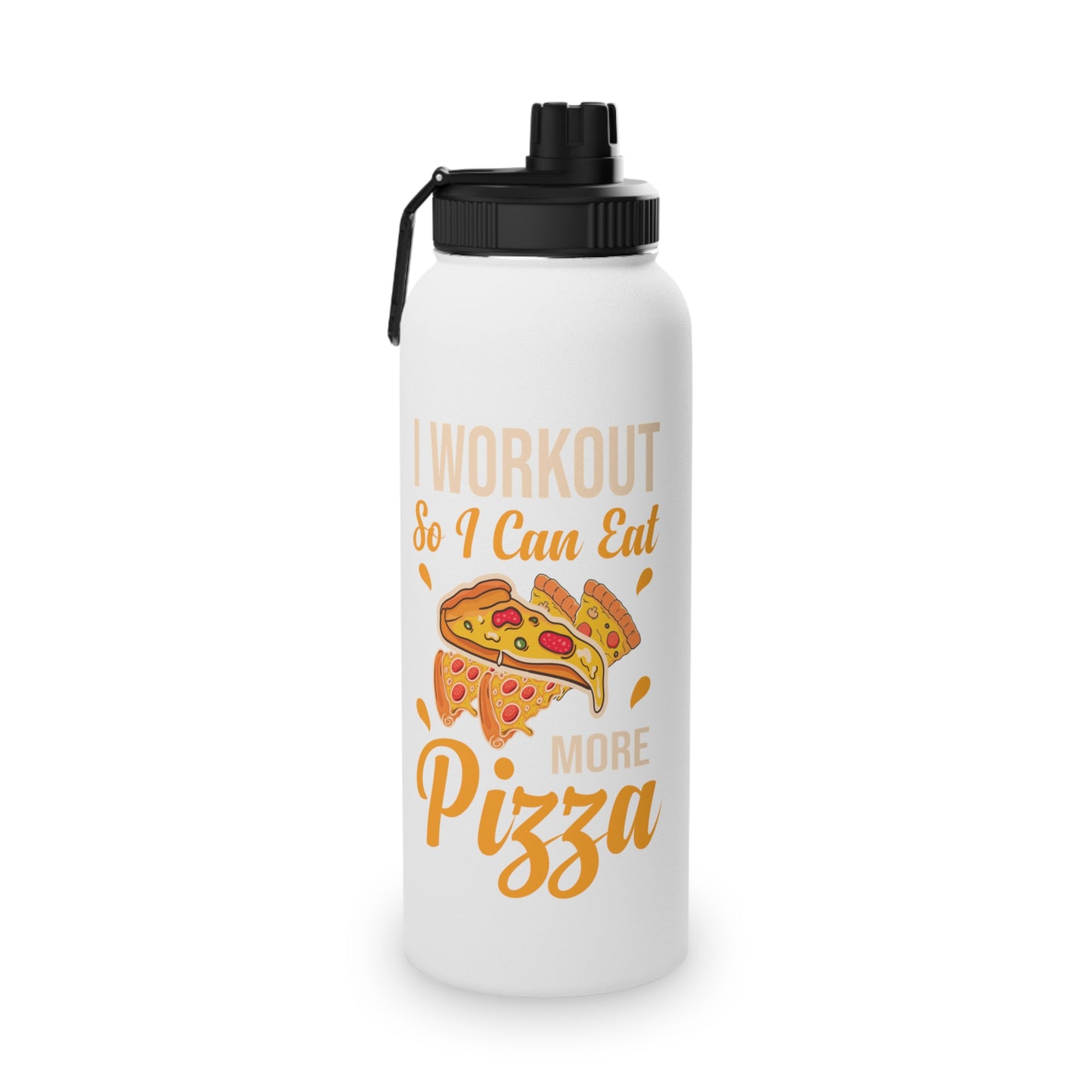 More Pizza Stainless Steel Sports Water Bottle - 3 sizes