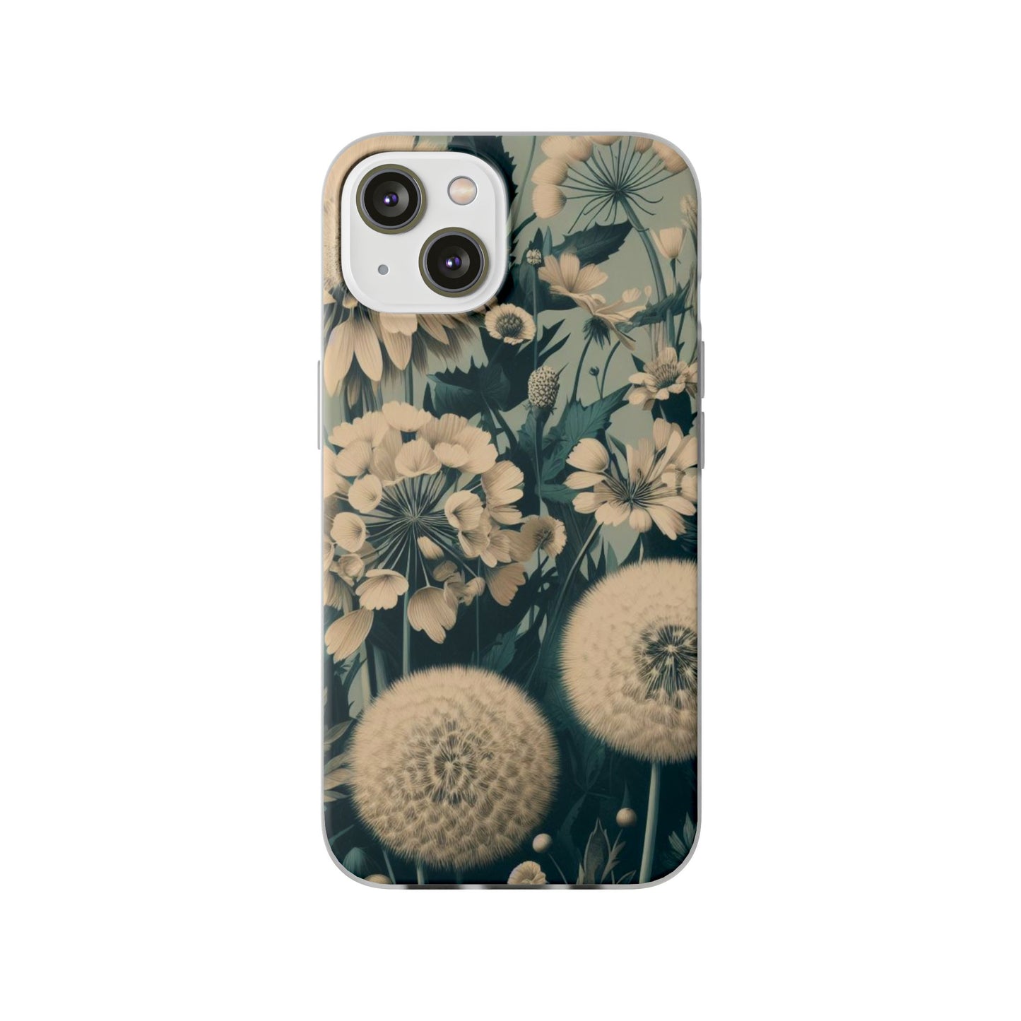 Blue & Cream Flowers Flexi Cases