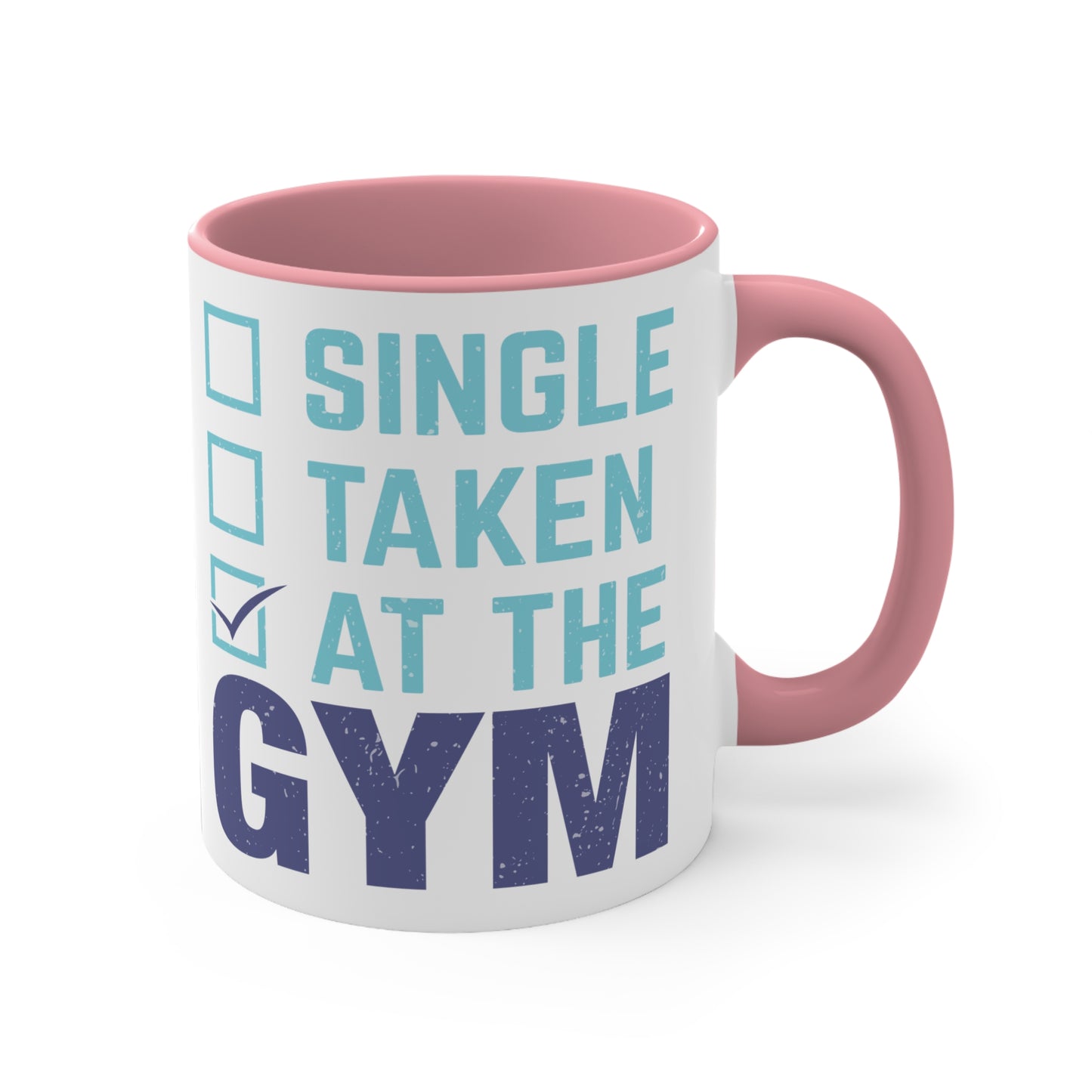 At The Gym Colorful Accent Mug 11oz - For Gym Fitness Enthusiasts