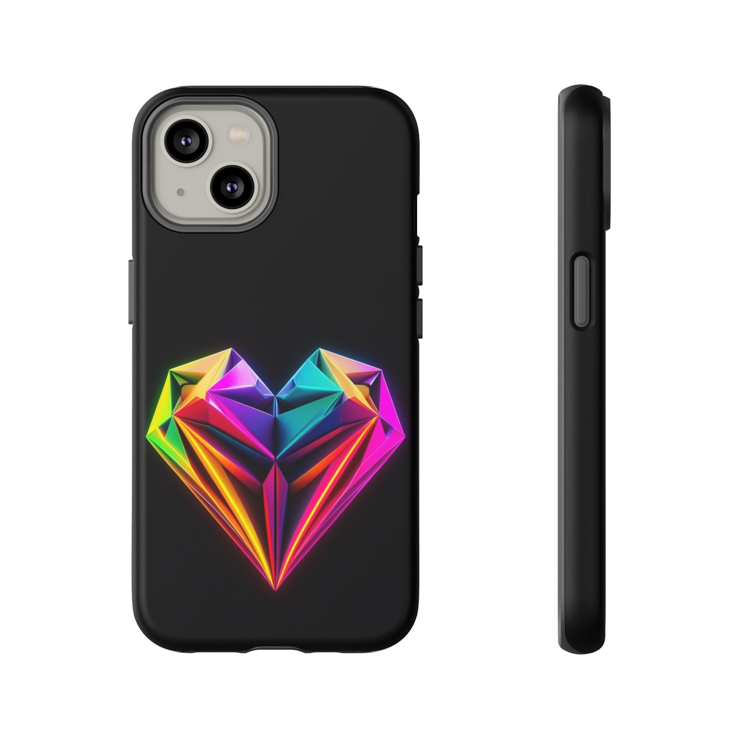 Origami Neon Heart Tough Cases iPhone/Google/Samsung