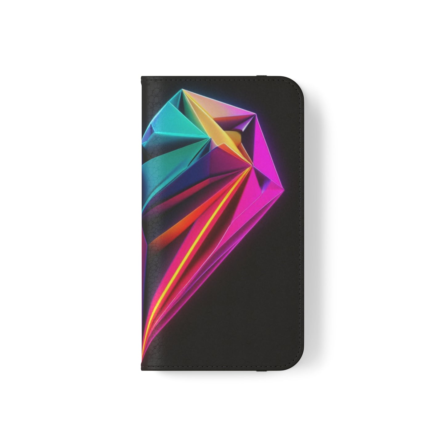 Origami Neon Heart Flip Cases - iPhone/Samsung