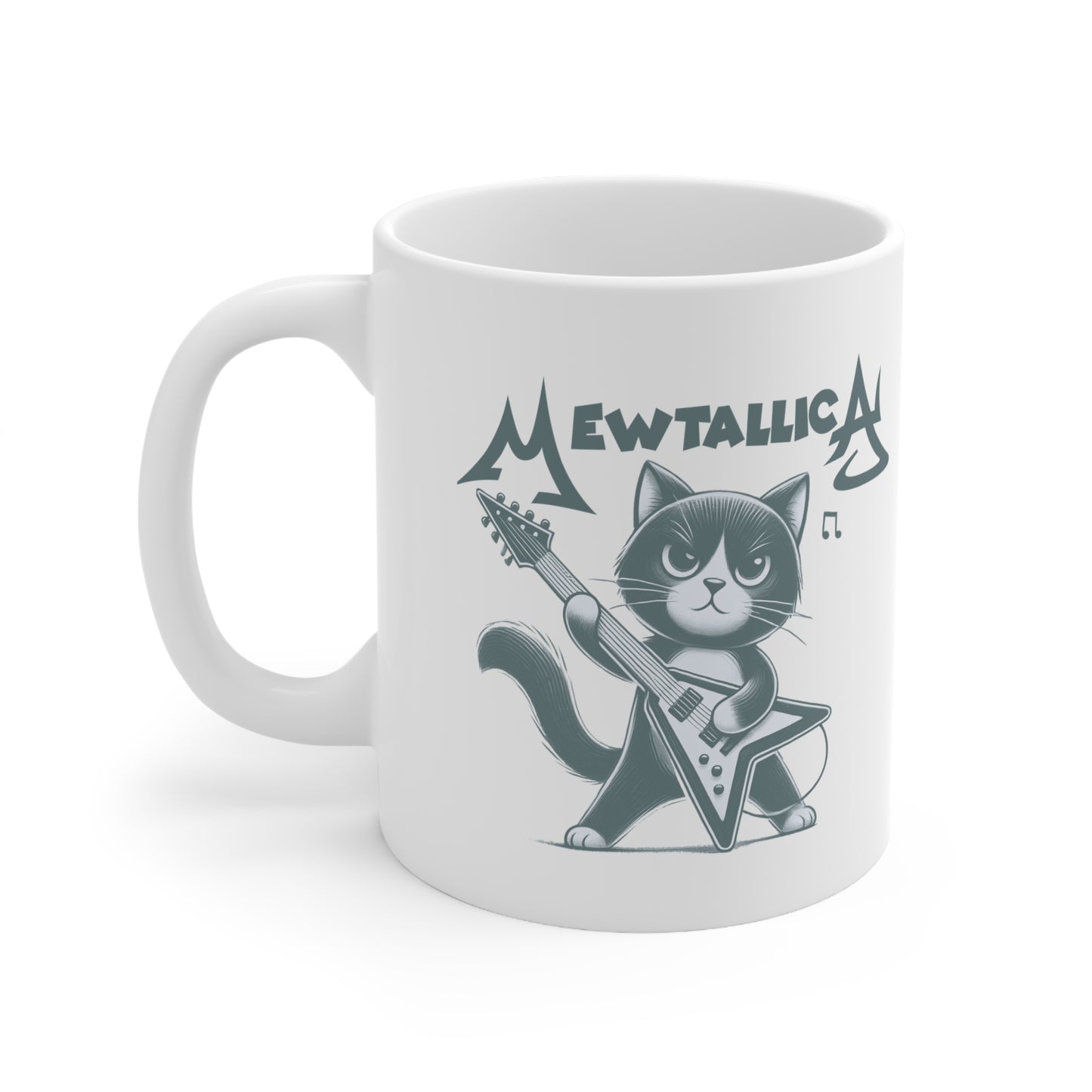 Mewtallica Ceramic Coffee Cups, 11oz