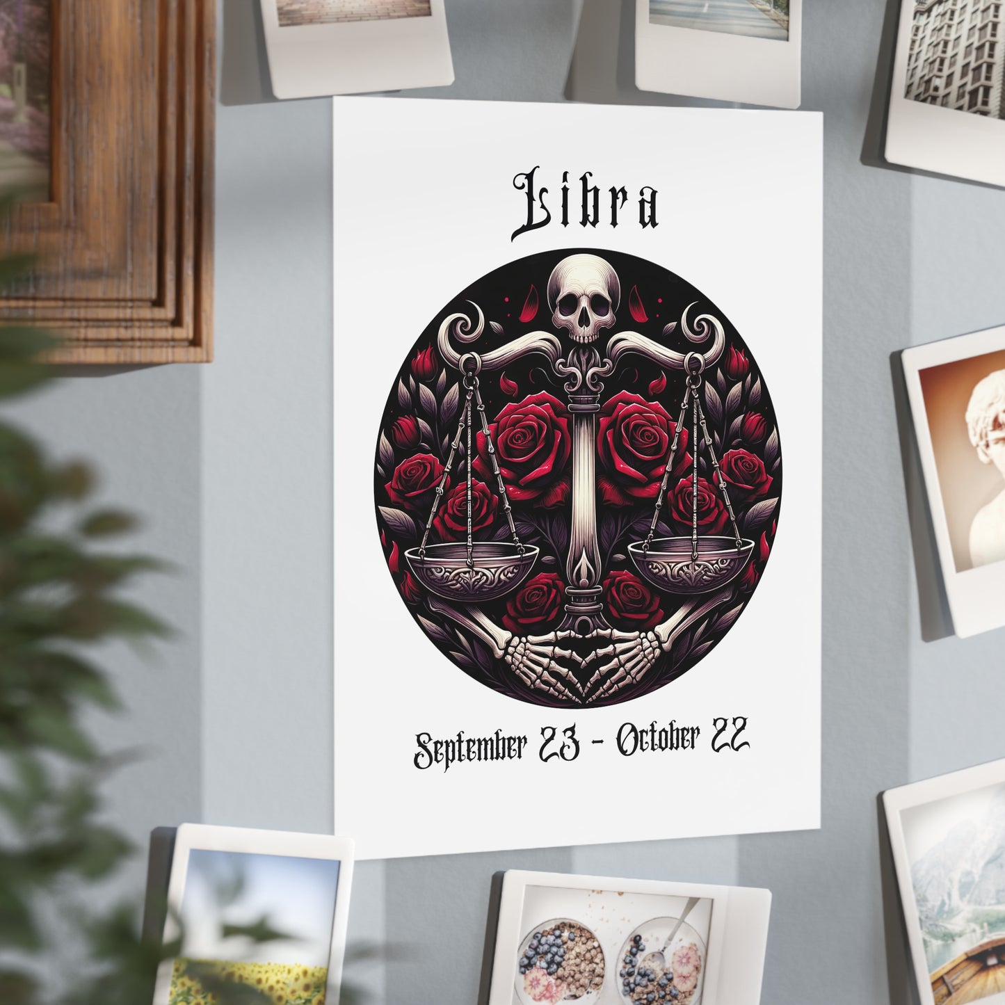 Gothic Libra Unframed Prints - white