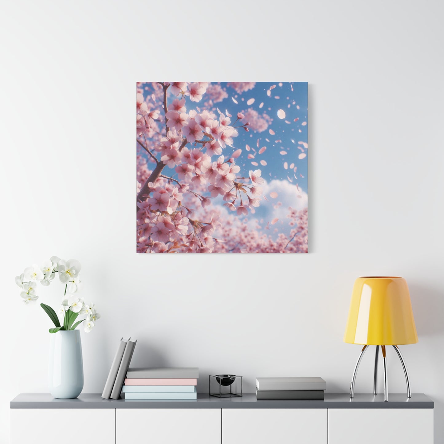 Cherry Blossoms Classic Canvas - Black