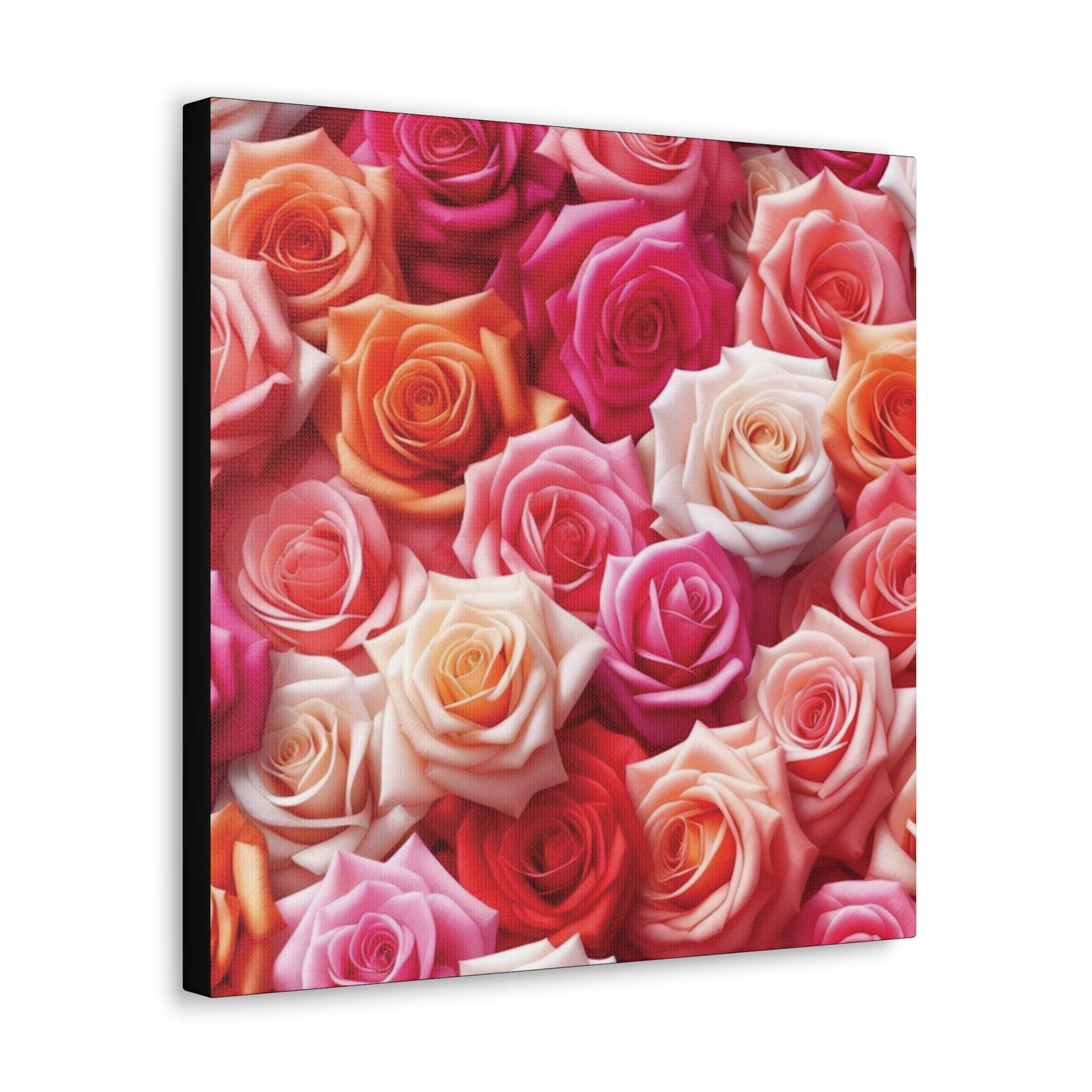 Roses #2 Classic Canvas - Black