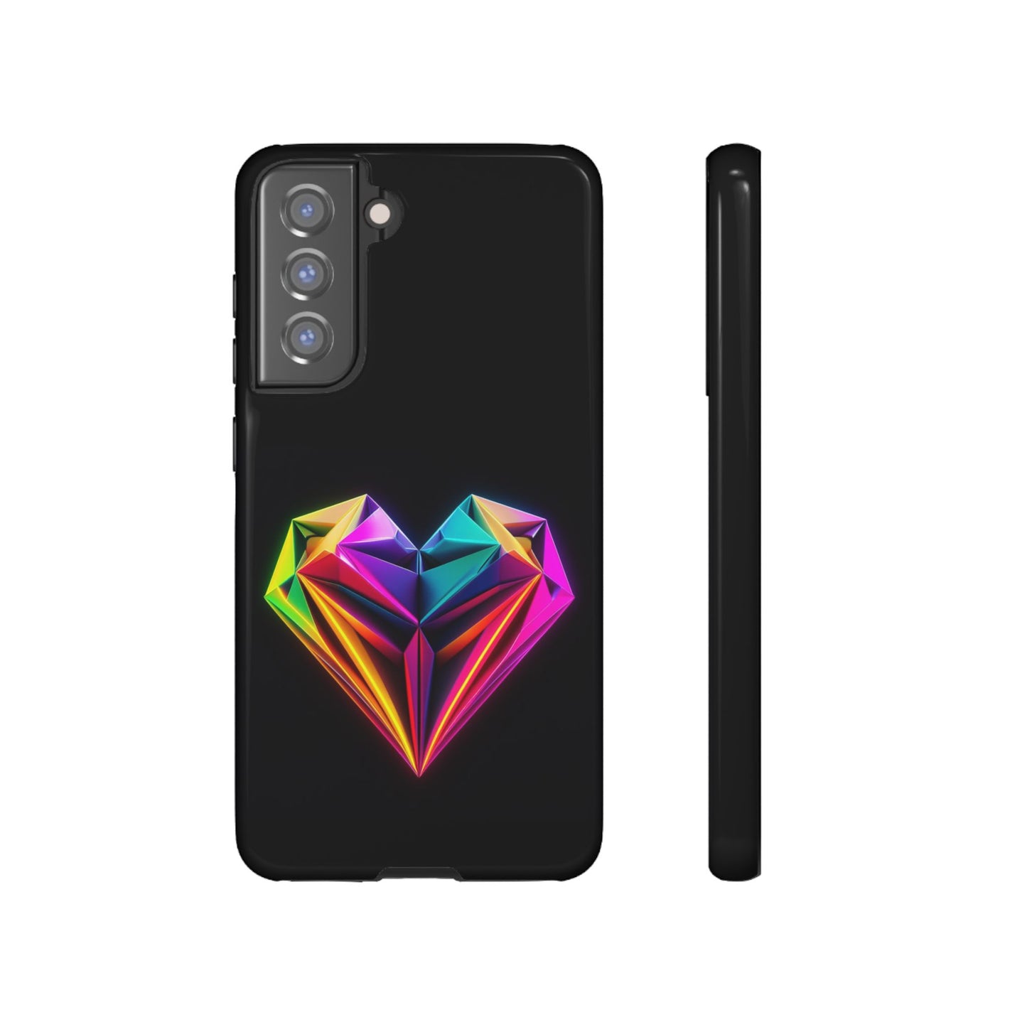 Origami Neon Heart Tough Cases iPhone/Google/Samsung