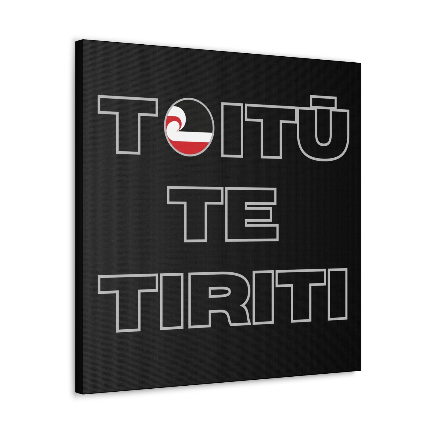 Toitū Te Tiriti Classic Canvas - Black