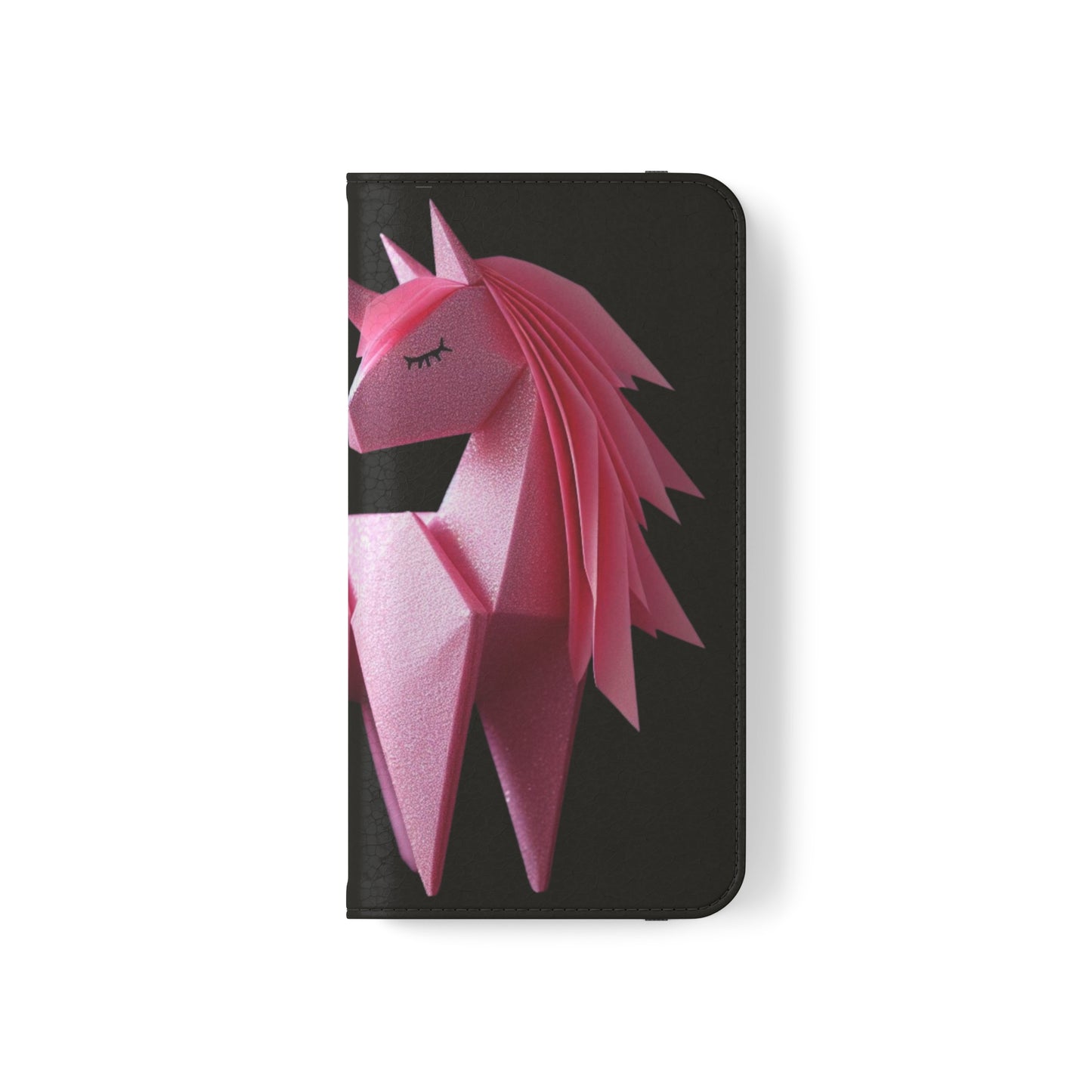 Origami Pink Unicorn Flip Cases iPhone/Samsung