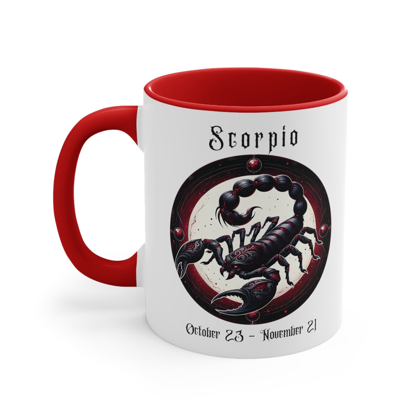 Gothic Scorpio Colorful Accent Mugs, 11oz