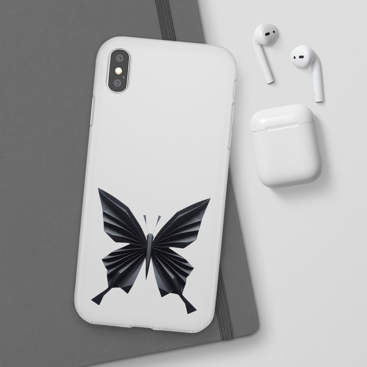 Origami Black Butterfly Flexi Cases