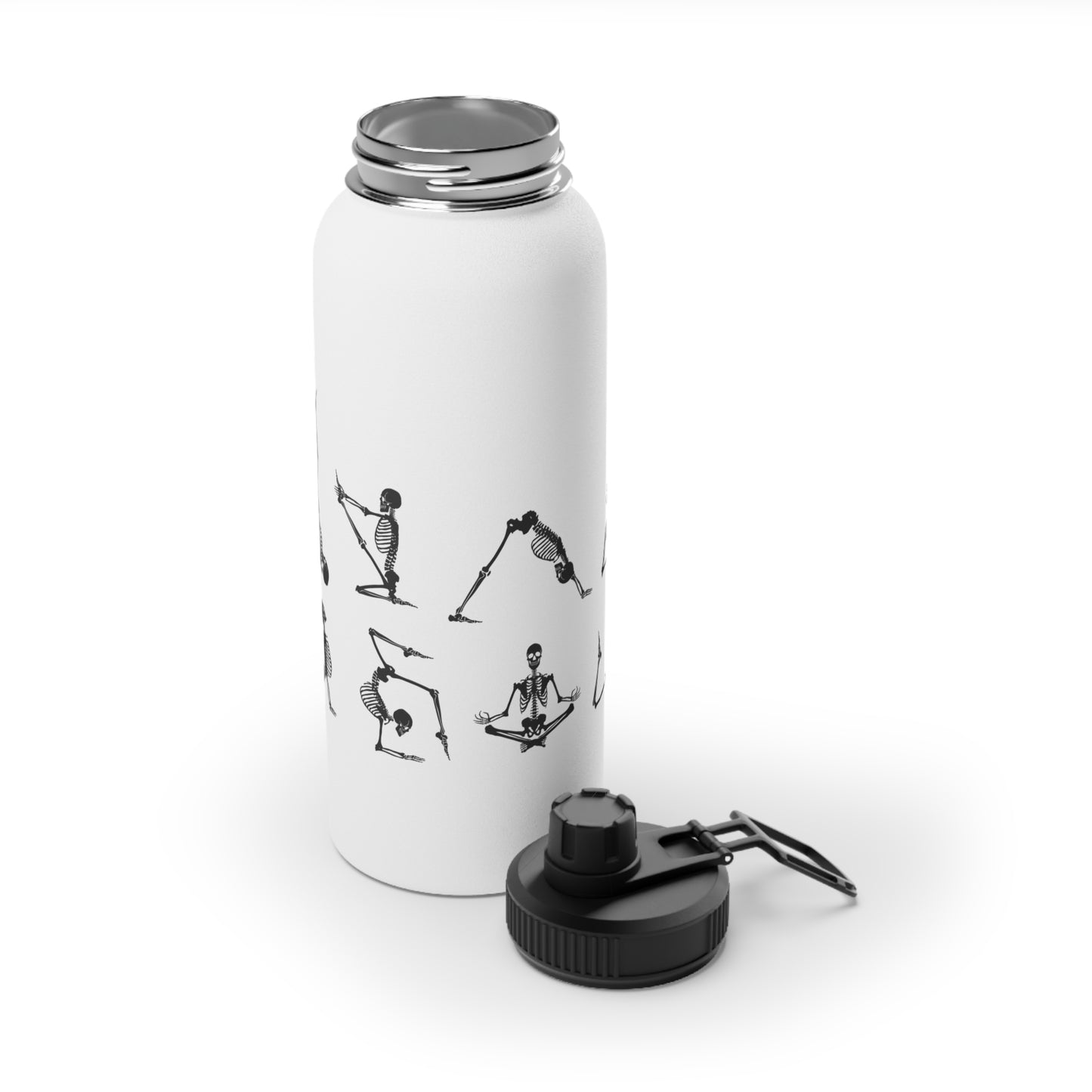 Skeleton Yoga Stainless Steel Water Bottle - # Sizes