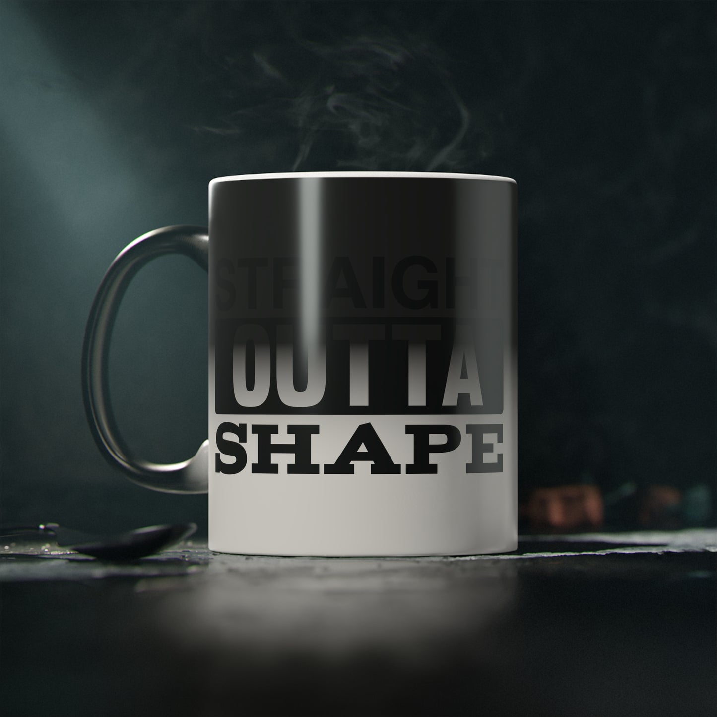 Straight Outta Shape Magic Mug - Color Changing Mug for Fitness Enthusiasts