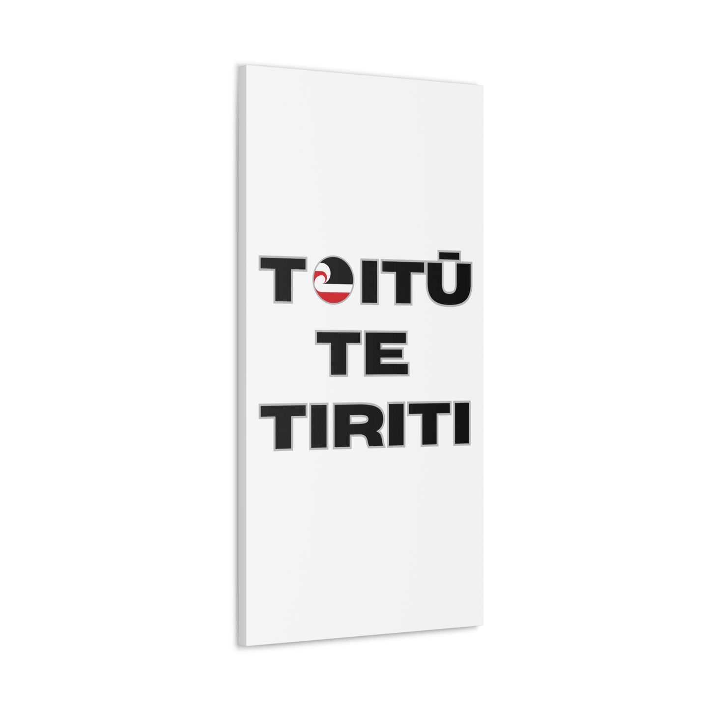 Toitū Te Tiriti Classic Canvas - White