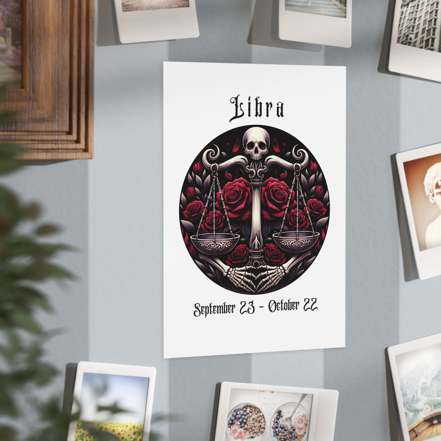 Gothic Libra Unframed Prints - white