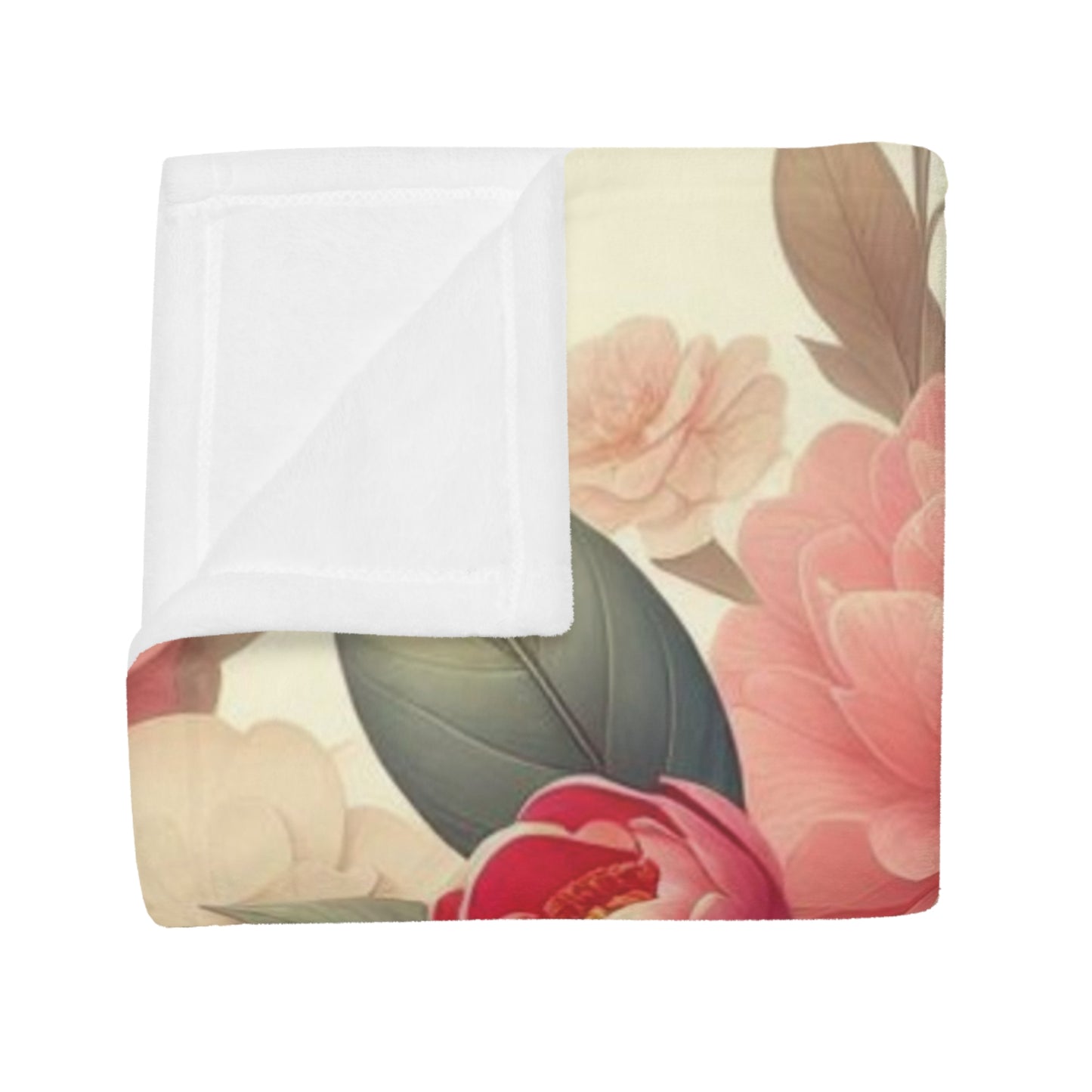 Camelias #3 Plush Fleece Blanket