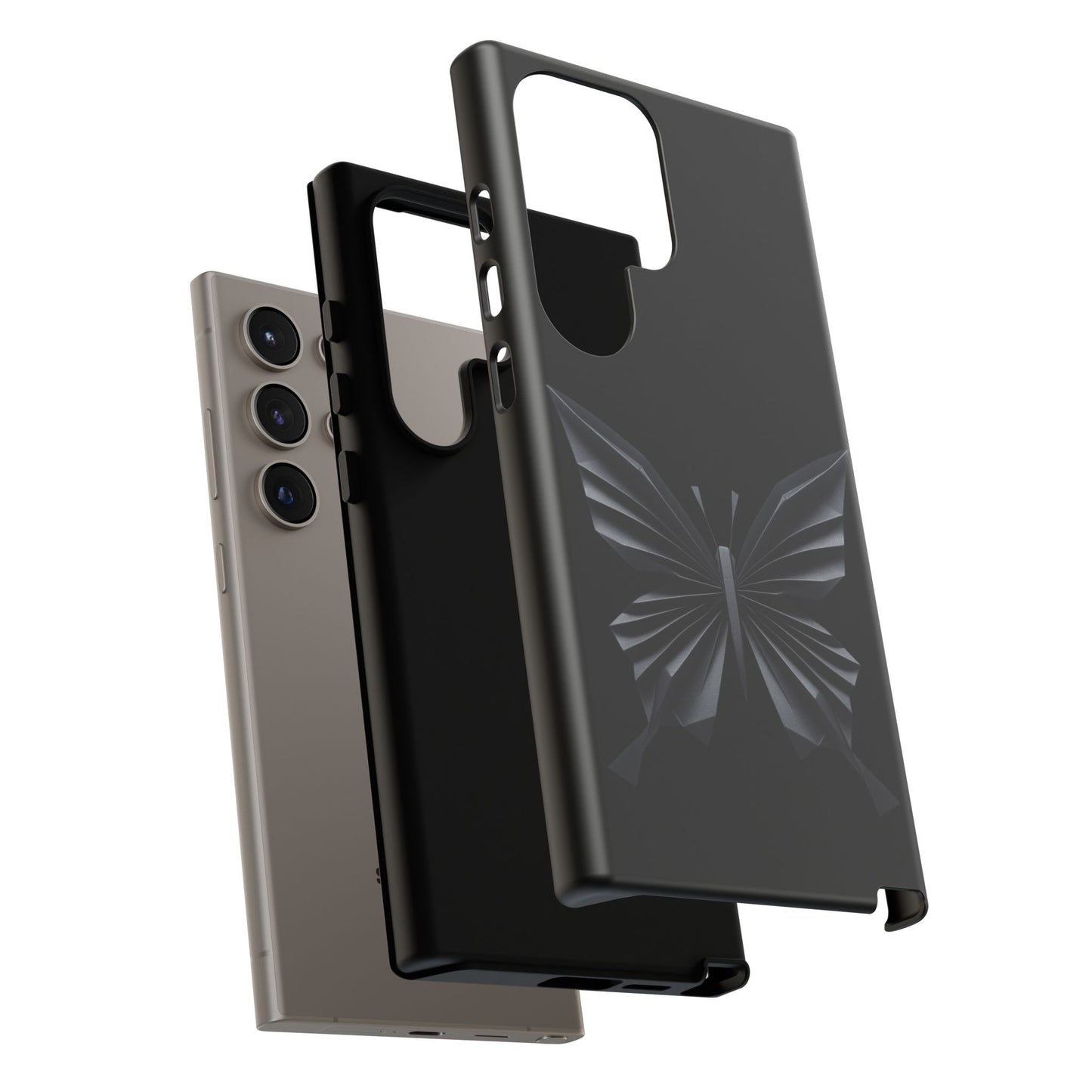 Origami Black Butterfly Tough Cases iPhone/Google/Samsung