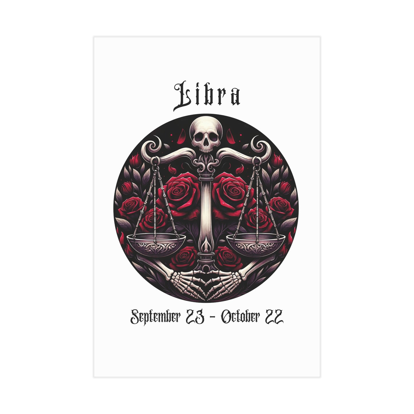 Gothic Libra Unframed Prints - white