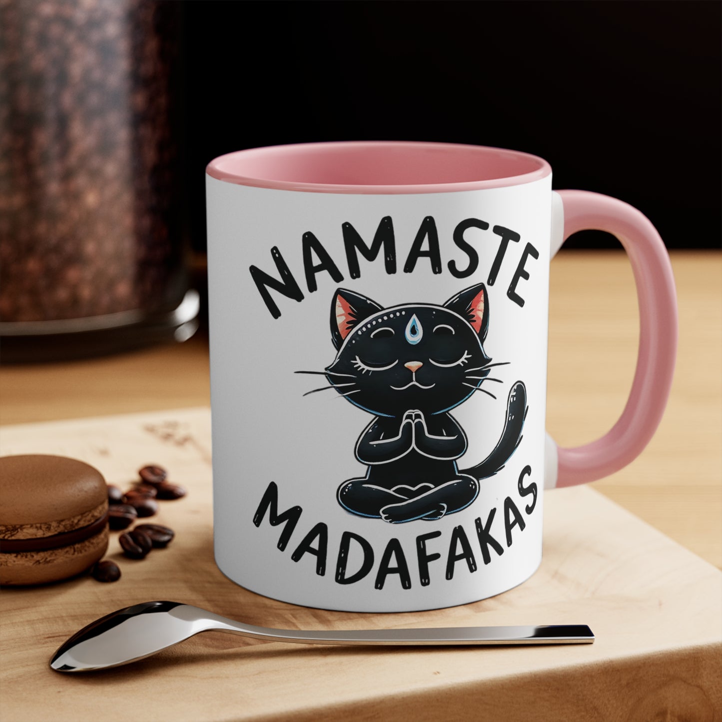 Namaste Madafakas Color Accent Mug 11oz - Zen Meditation Gift