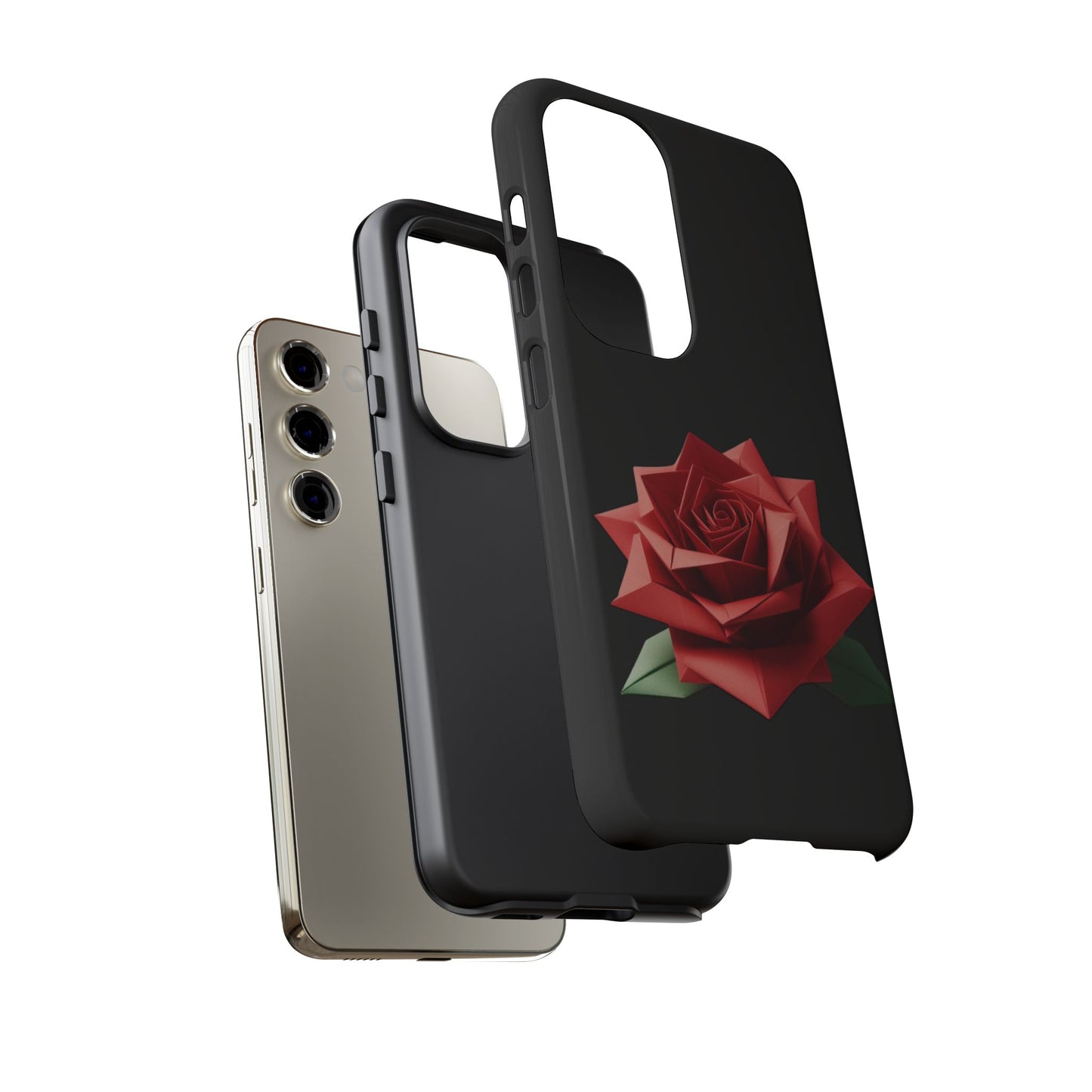 Origami Red Rose Tough Cases iPhone/Google/Samsung