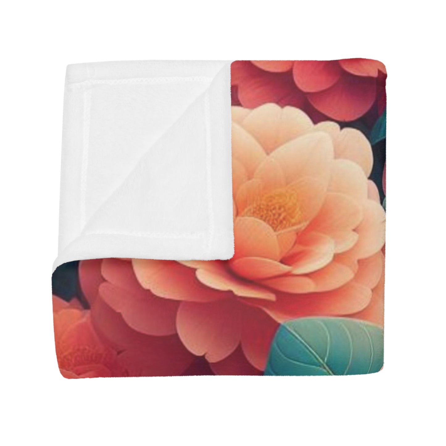 Camelias #2 Plush Fleece Blanket