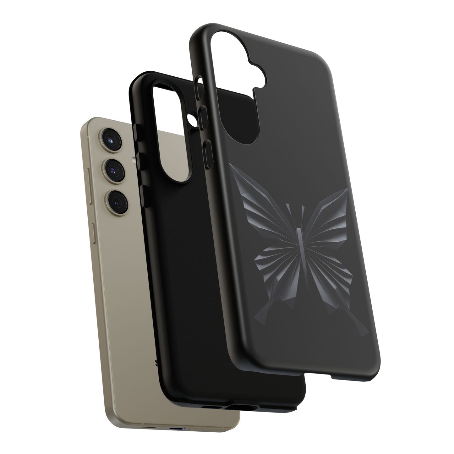 Origami Black Butterfly Tough Cases iPhone/Google/Samsung