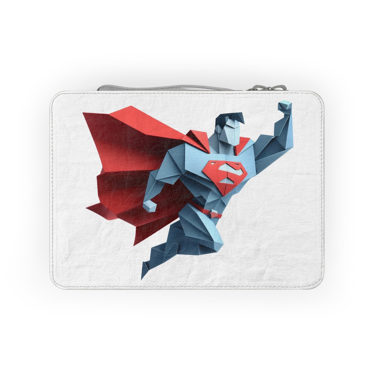 Origami Superman Paper Lunch Bag - white