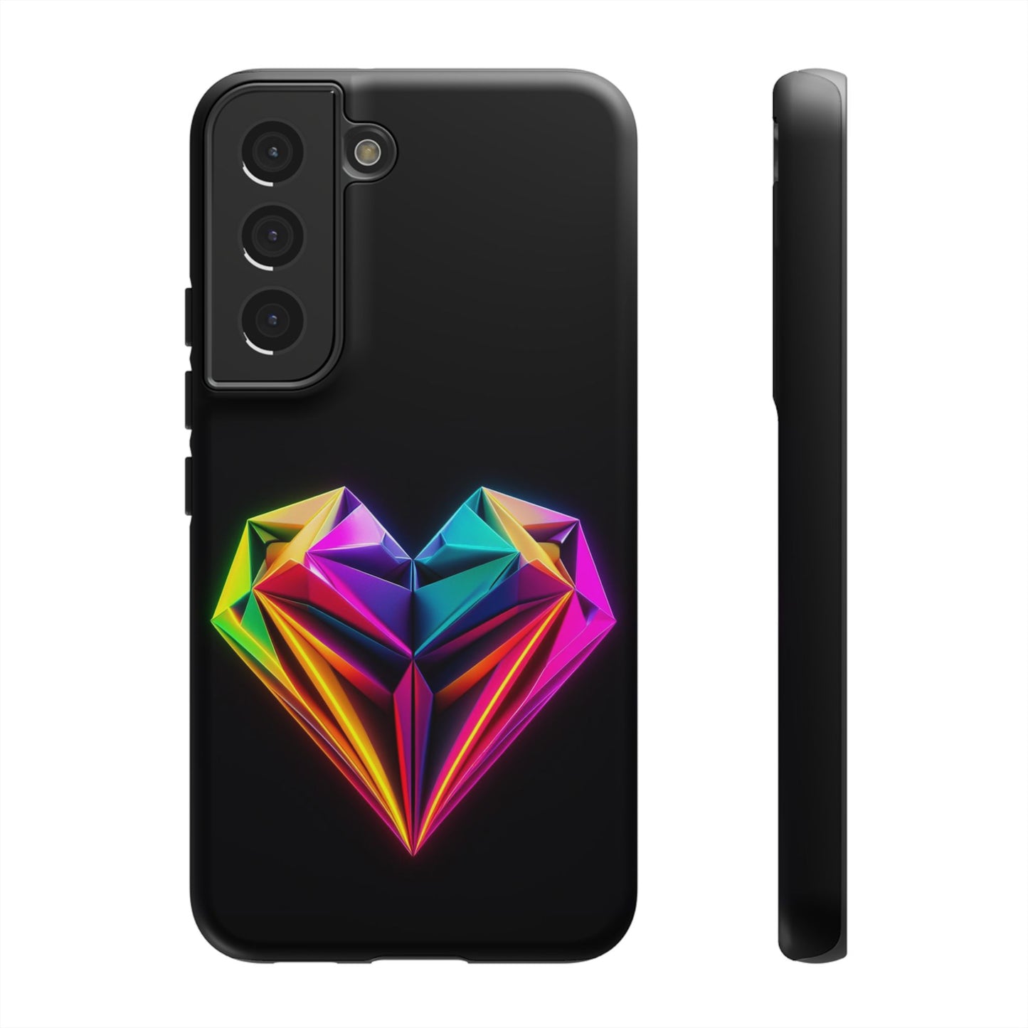 Origami Neon Heart Tough Cases iPhone/Google/Samsung