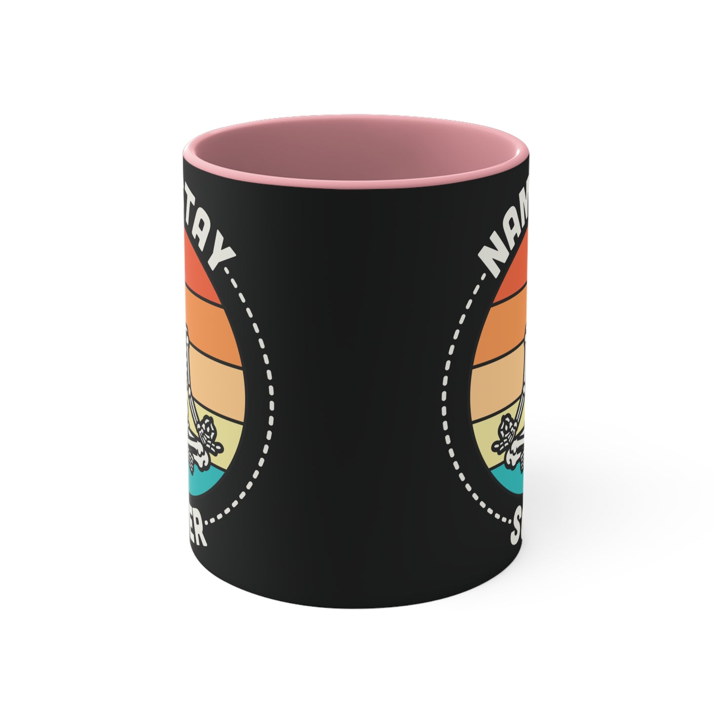 Namastay Sober Color Accent Mug 11oz - Zen Meditation Gift