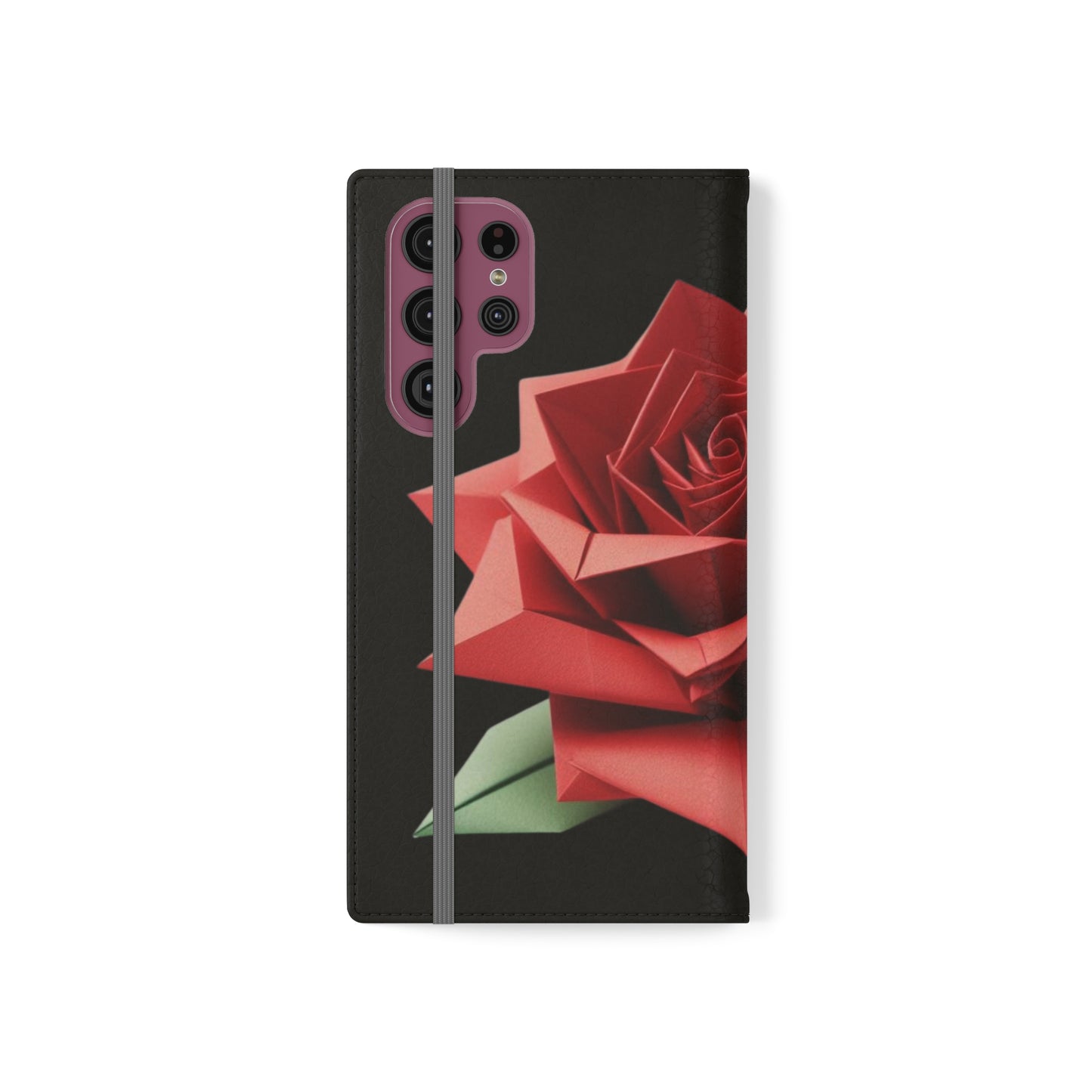 Origami Red Rose Flip Cases iPhone/Samsung