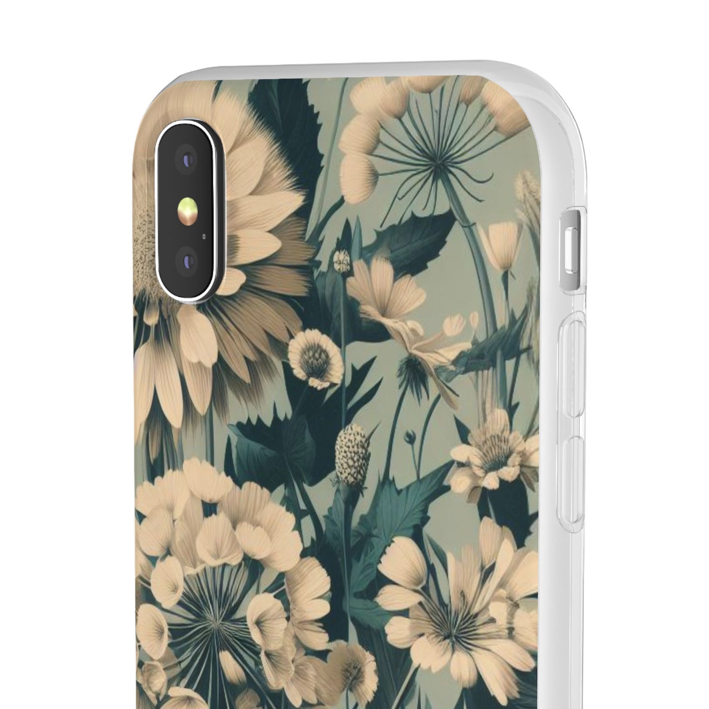 Blue & Cream Flowers Flexi Cases