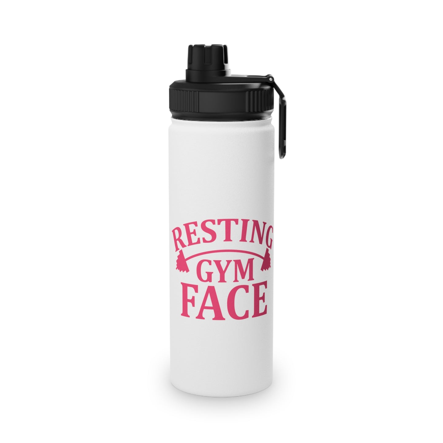 Resting Gym Face Stainless Steel Sports Water Bottle - 3 sizes